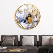 Pintura Decorativa em Vidro Temperado Multicolor - 60cm de Diâmetro, Espessura 4mm