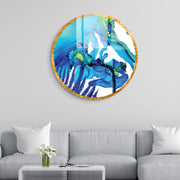 Pintura Decorativa em Vidro Temperado Multicolor - 60cm de Diâmetro, Espessura 4mm