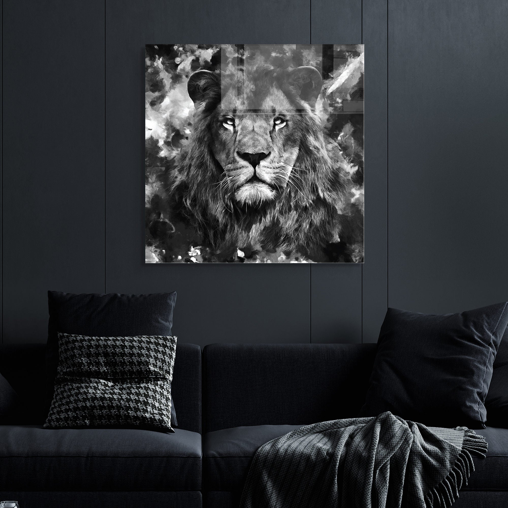 Quadro Decorativo em Vidro Temperado Multicolor 60x60cm - Arte Moderna para Transformar o Seu Espaço