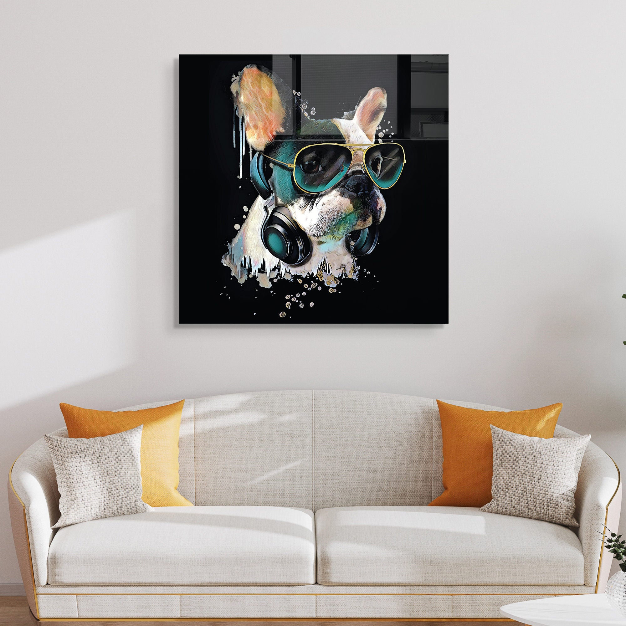 Quadro Decorativo em Vidro Temperado Multicolor 60x60cm - Arte Moderna para Transformar o Seu Espaço