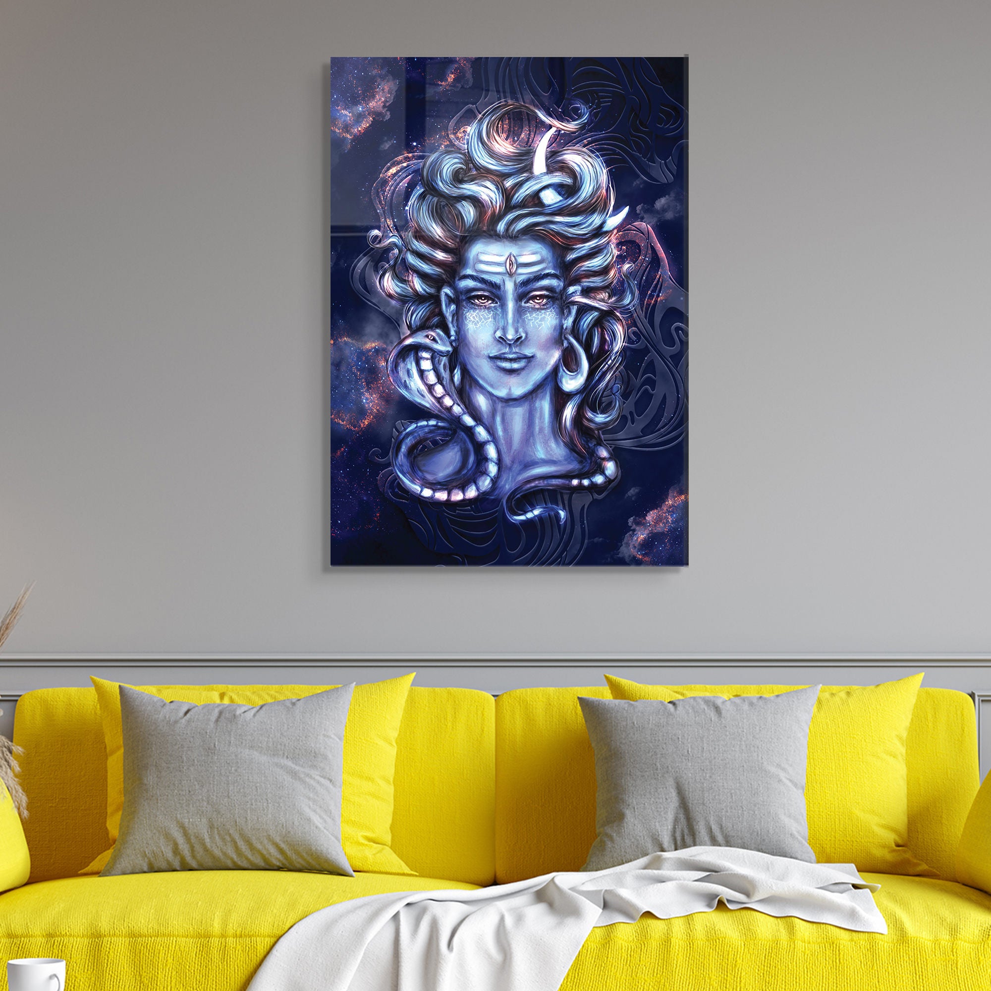 Quadro Decorativo em Vidro Temperado Multicolor 50x70cm - Arte Moderna para Transformar o Seu Espaço