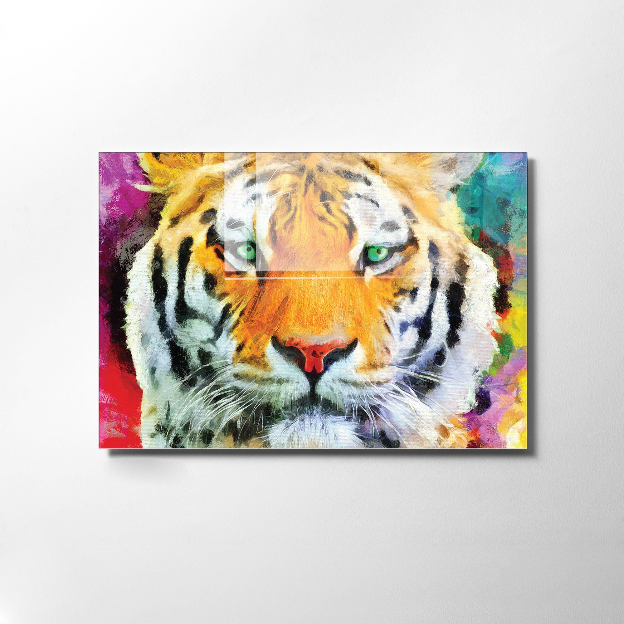 Quadro Decorativo em Vidro Temperado Multicolor 30x45cm - Arte Moderna para Decoração de Interiores