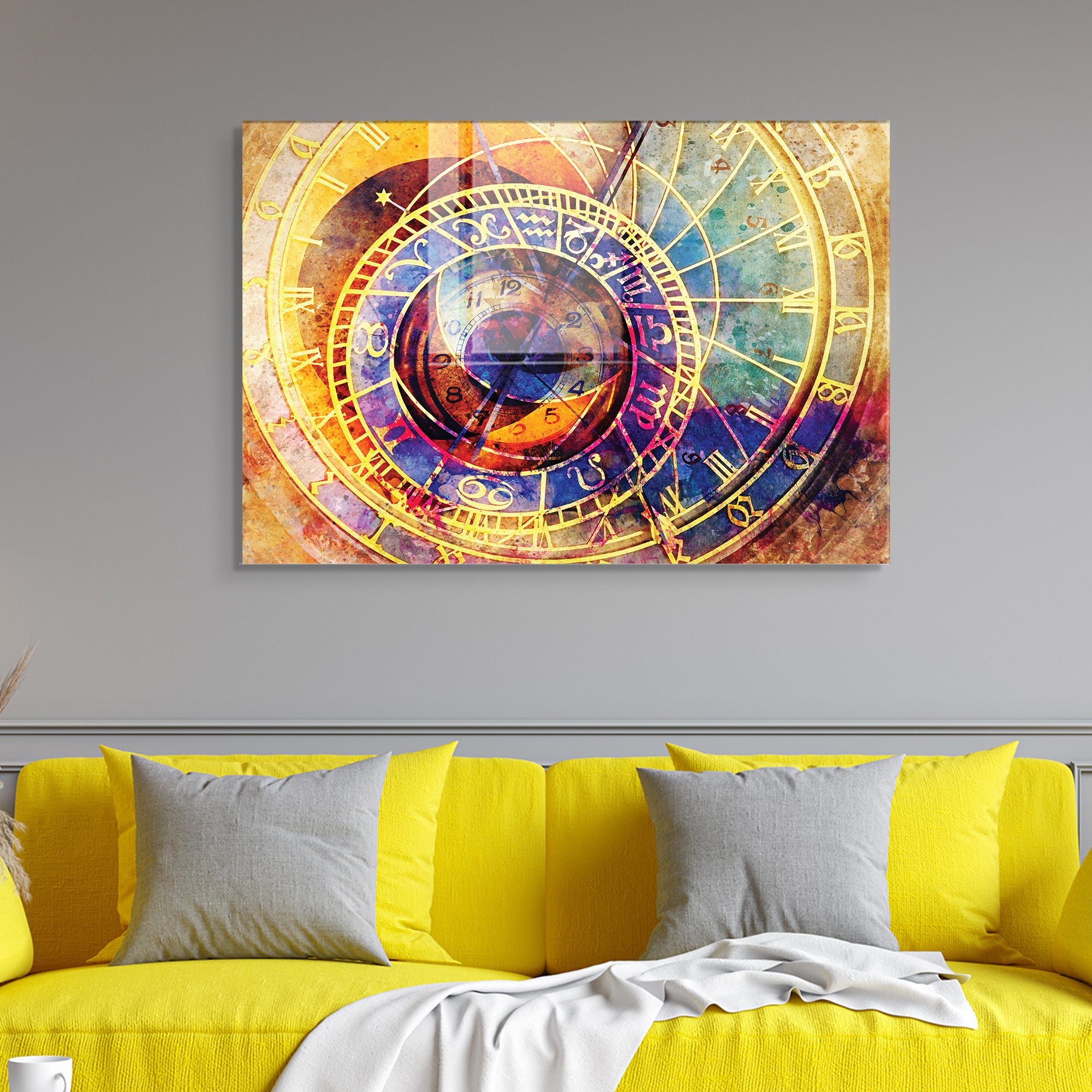 Quadro Decorativo em Vidro Temperado Multicolor 70x100cm - Arte Moderna para Transformar o Seu Espaço