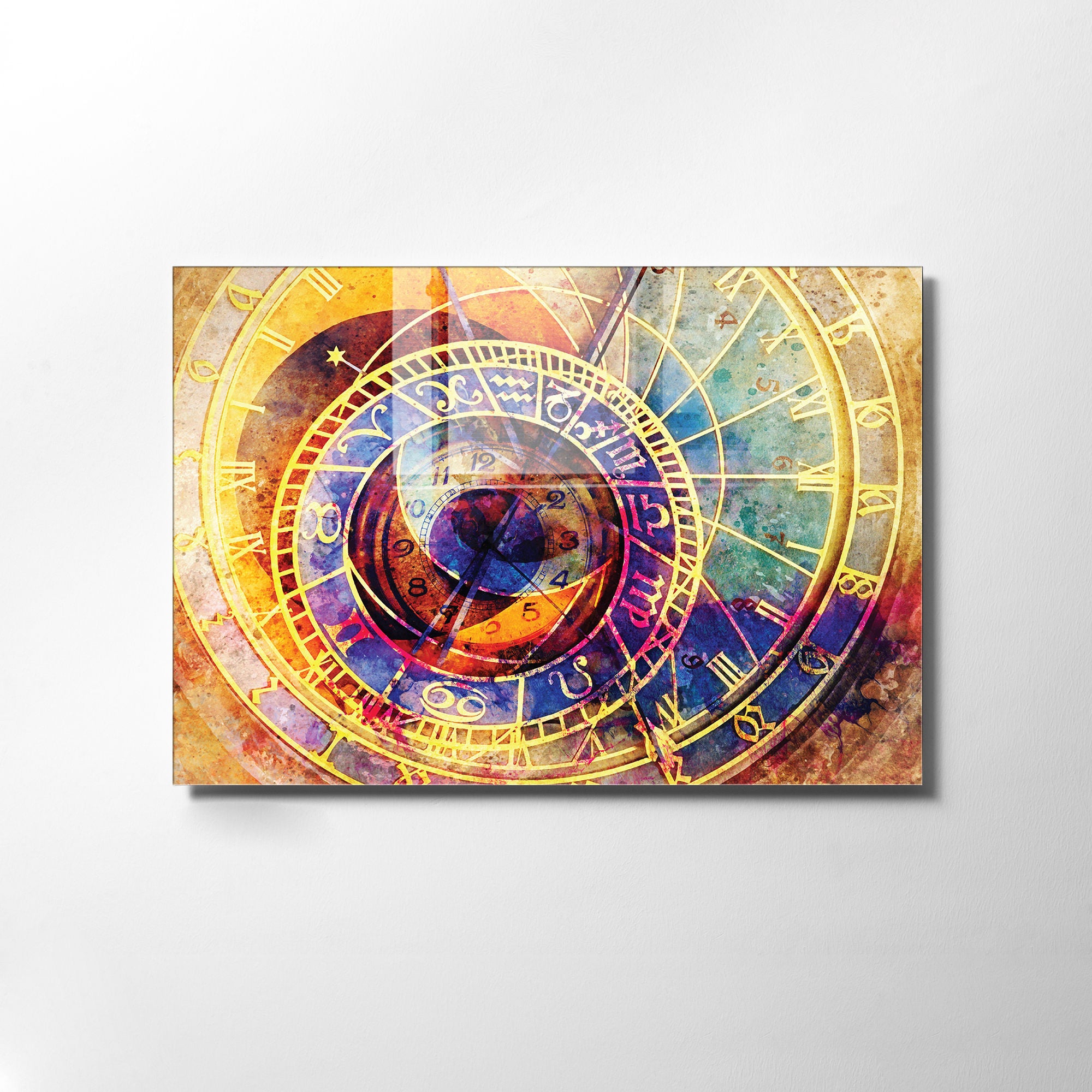 Quadro Decorativo em Vidro Temperado Multicolor 50x70cm - Arte Moderna para Transformar o Seu Espaço