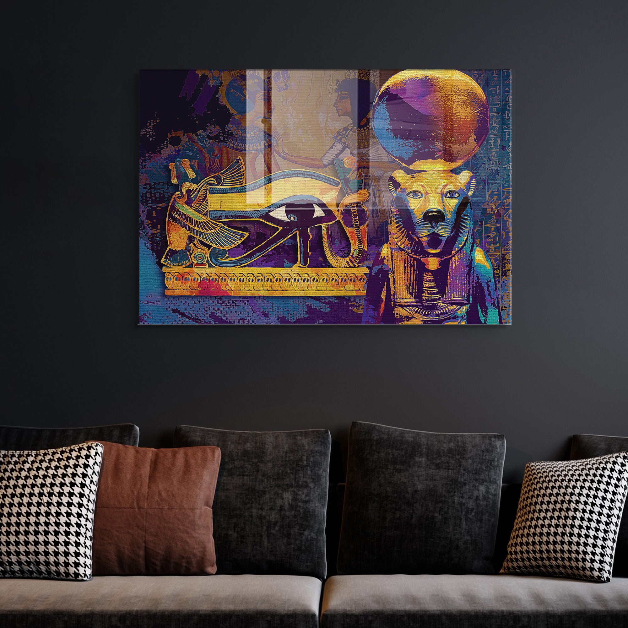 Quadro Decorativo em Vidro Temperado Multicolor 70x100cm - Arte Moderna para Transformar o Seu Espaço