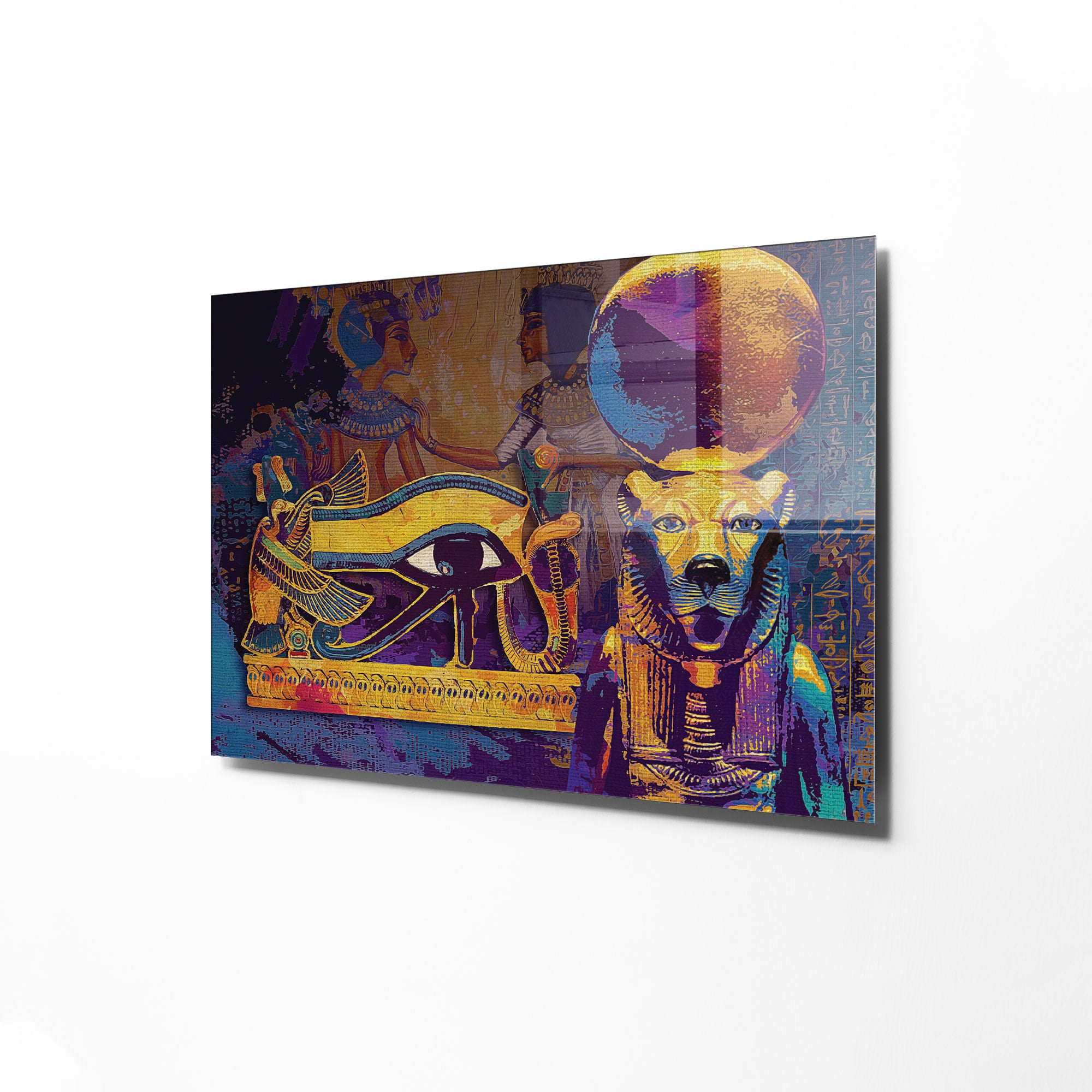 Quadro Decorativo em Vidro Temperado Multicolor 45x65cm - Arte Moderna para Transformar o Seu Espaço