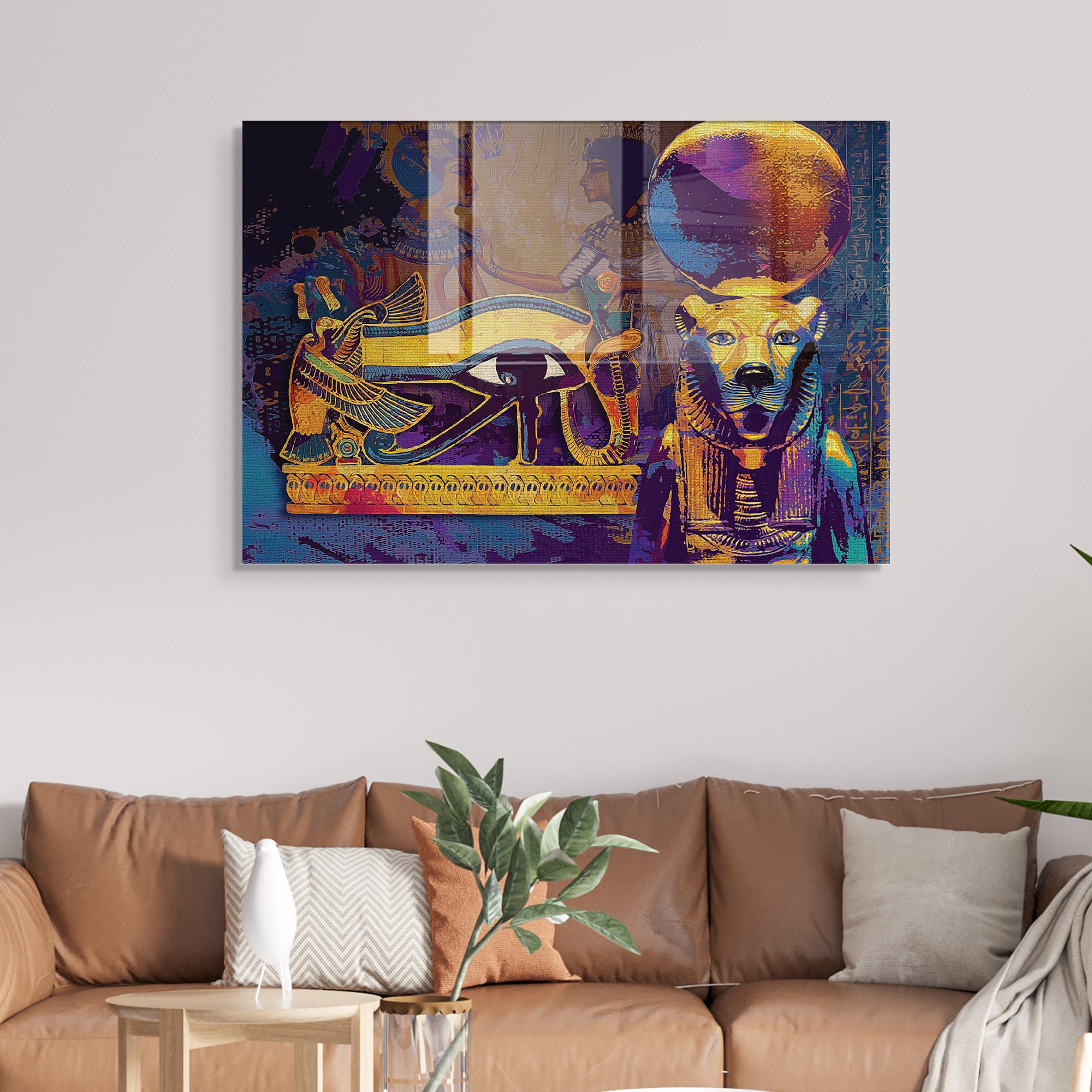 Quadro Decorativo em Vidro Temperado Multicolor 30x45cm - Arte Moderna para Decoração de Interiores