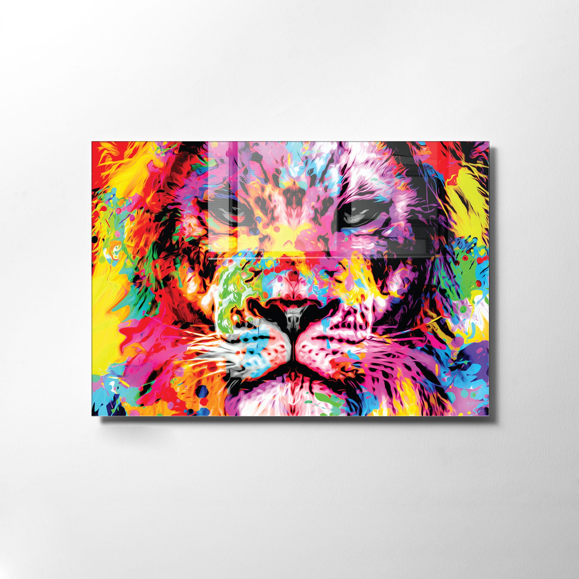 Quadro Decorativo em Vidro Temperado Multicolor 45x65cm - Arte Moderna para Transformar o Seu Espaço