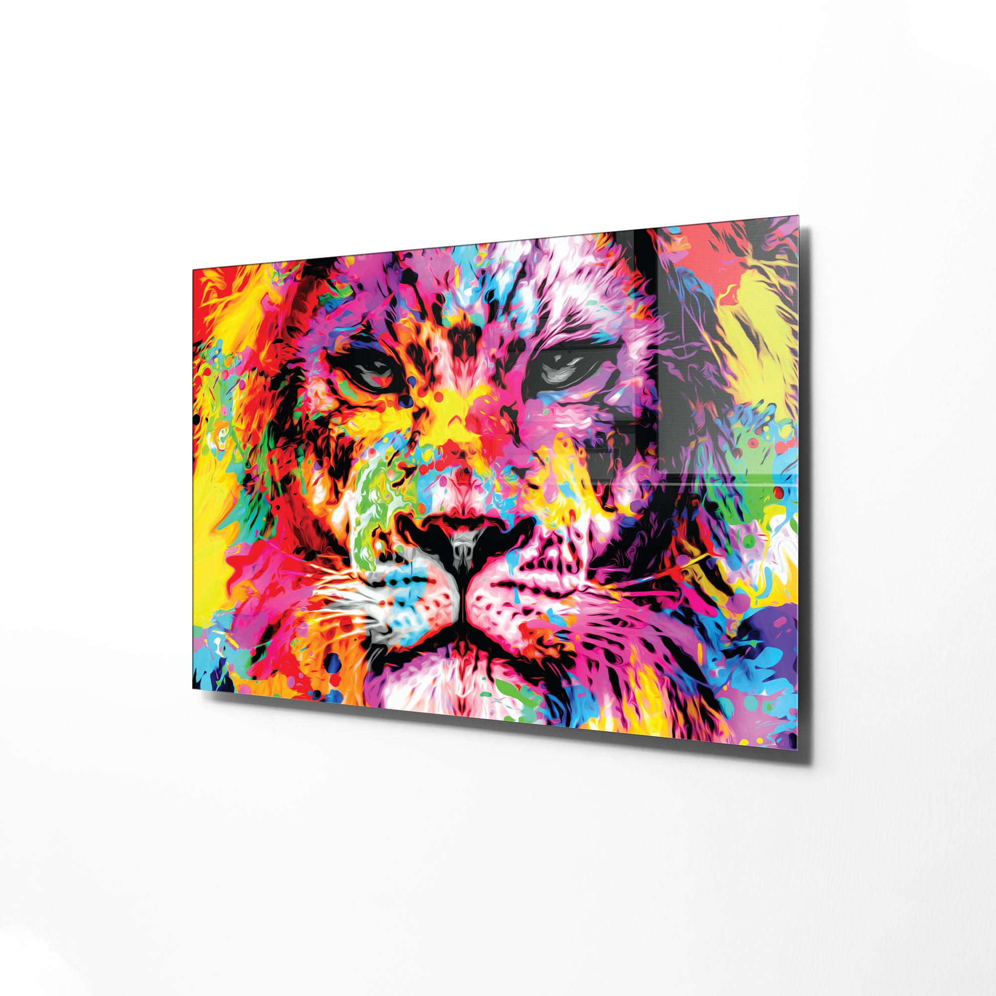 Quadro Decorativo em Vidro Temperado Multicolor 30x45cm - Arte Moderna para Decoração de Interiores