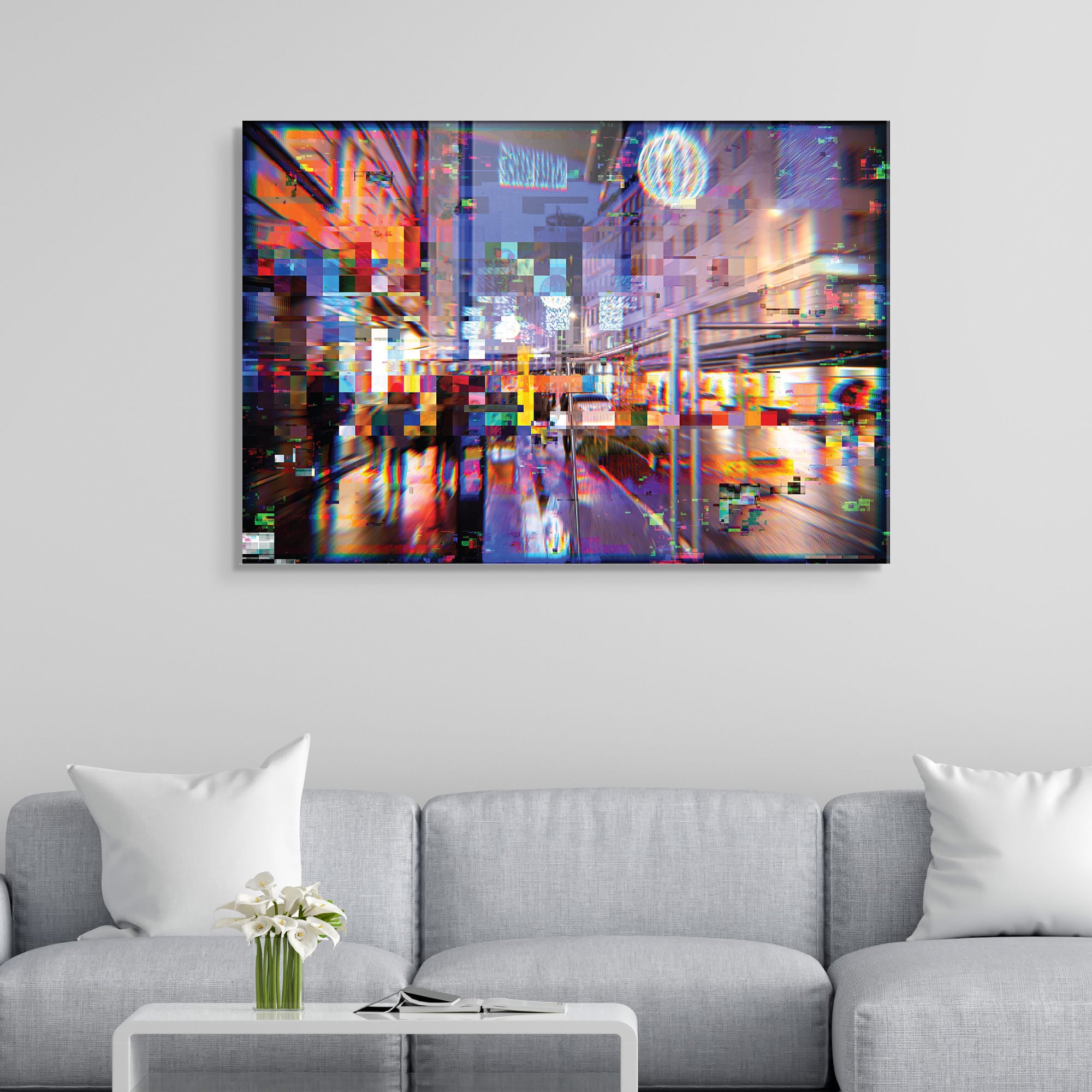 Quadro Decorativo em Vidro Temperado Multicolor 70x100cm - Arte Moderna para Transformar o Seu Espaço