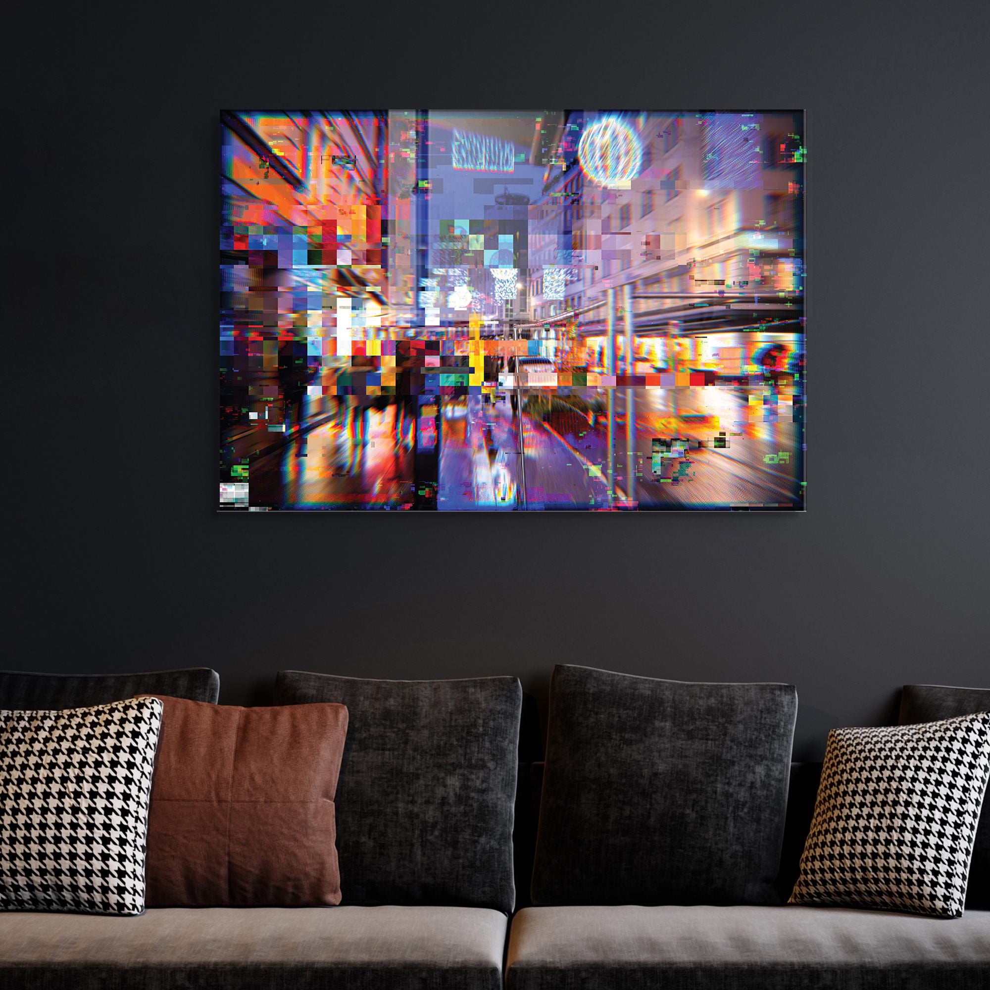 Quadro Decorativo em Vidro Temperado Multicolor 50x70cm - Arte Moderna para Transformar o Seu Espaço