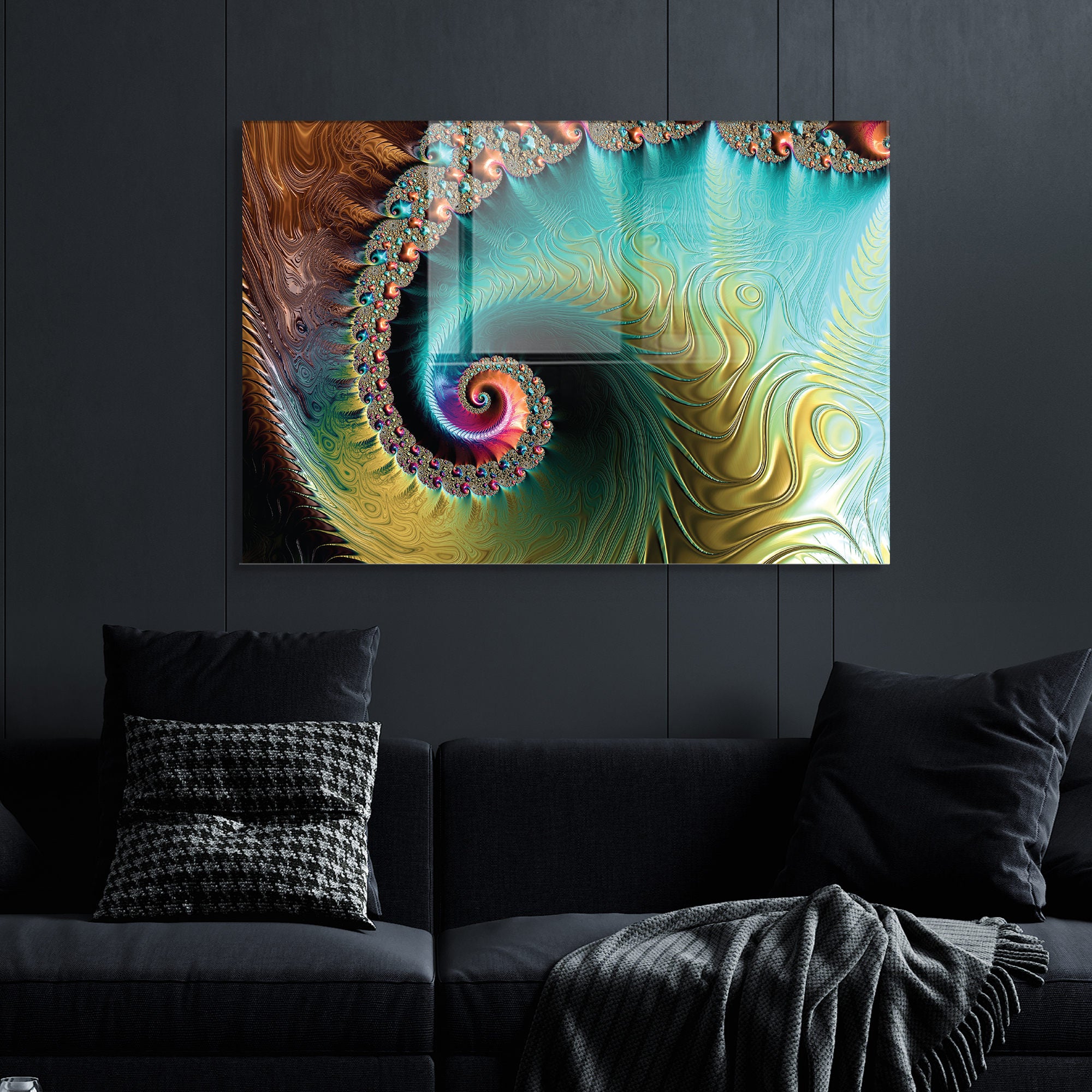 Quadro Decorativo em Vidro Temperado Multicolor 30x45cm - Arte Moderna para Decoração de Interiores