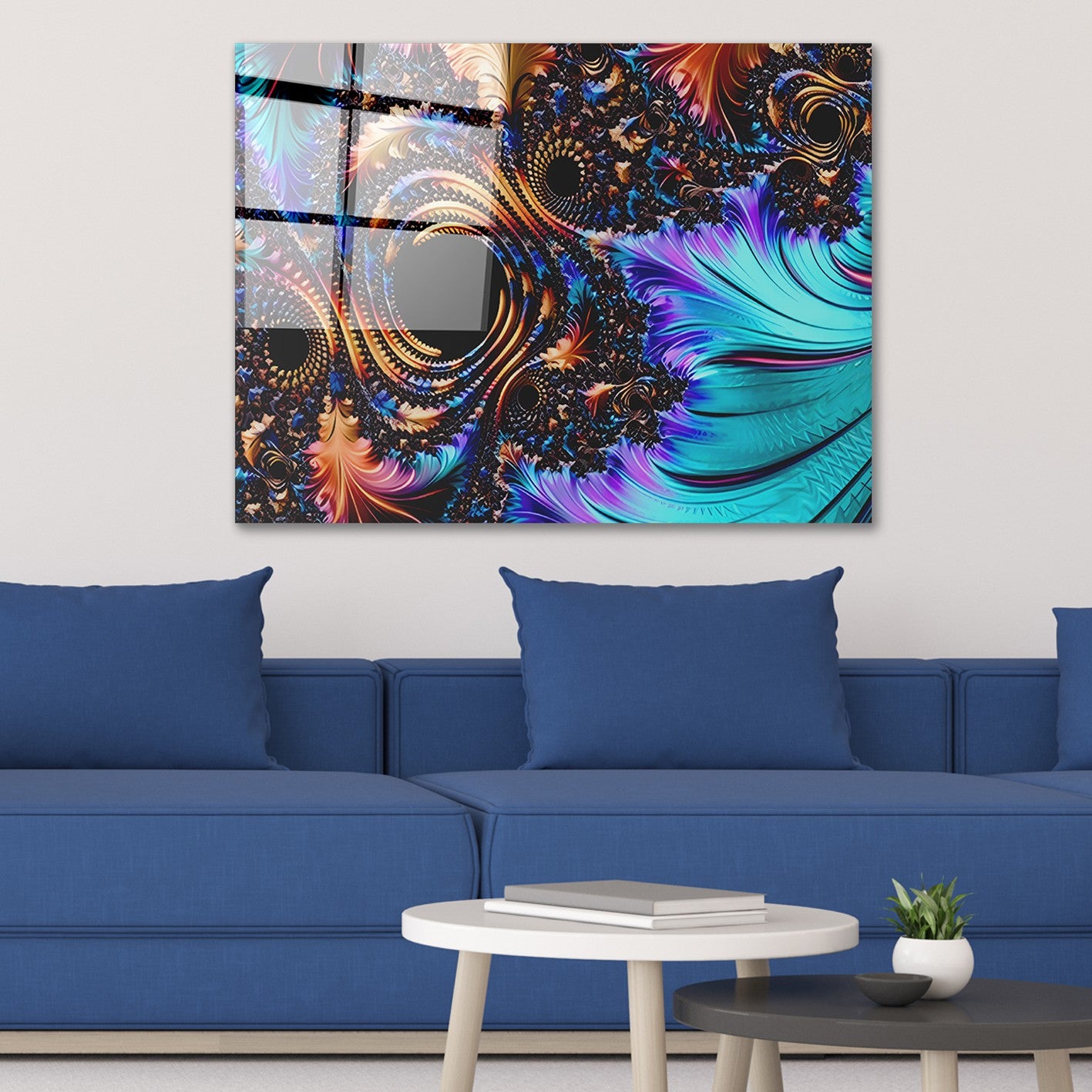 Quadro Decorativo em Vidro Temperado Multicolor 70x100cm - Arte Moderna para Transformar o Seu Espaço