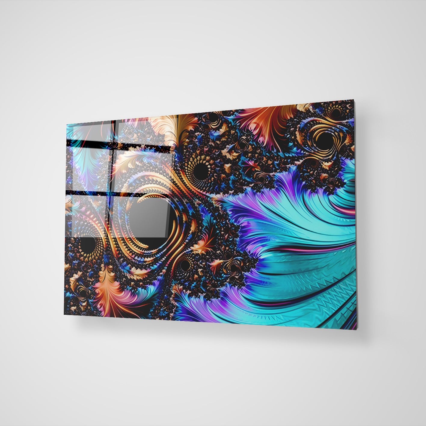 Quadro Decorativo em Vidro Temperado Multicolor 70x100cm - Arte Moderna para Transformar o Seu Espaço