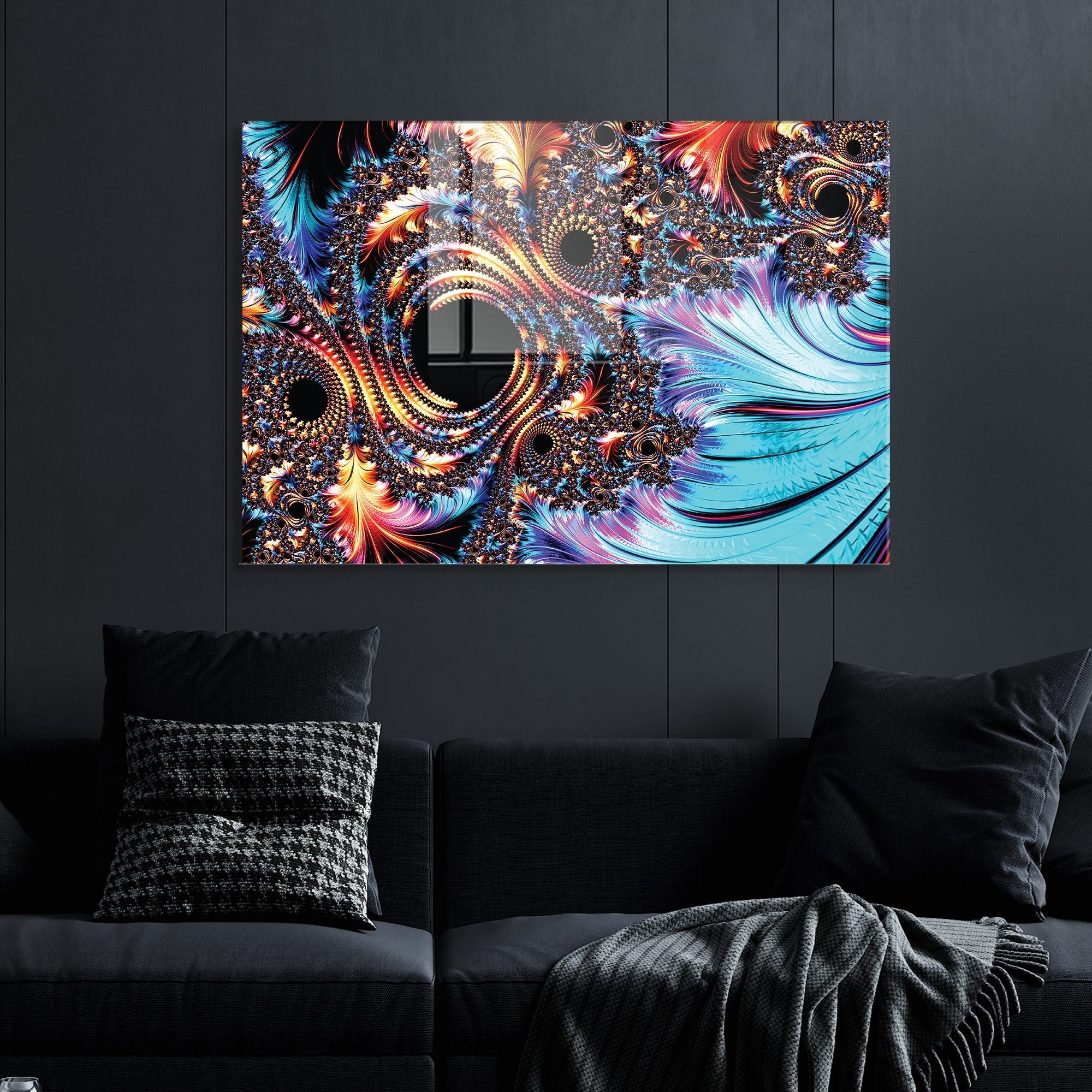 Quadro Decorativo em Vidro Temperado Multicolor 70x100cm - Arte Moderna para Transformar o Seu Espaço