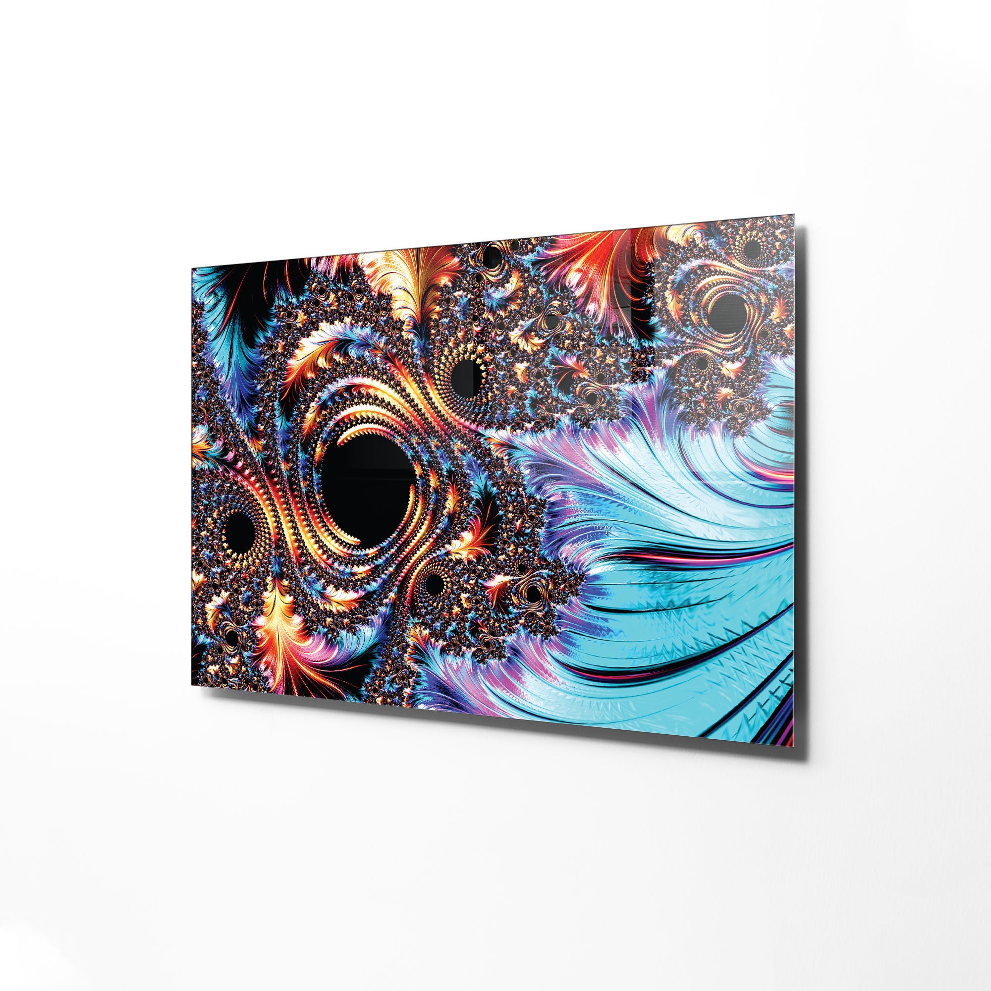 Quadro Decorativo em Vidro Temperado Multicolor 50x70cm - Arte Moderna para Transformar o Seu Espaço