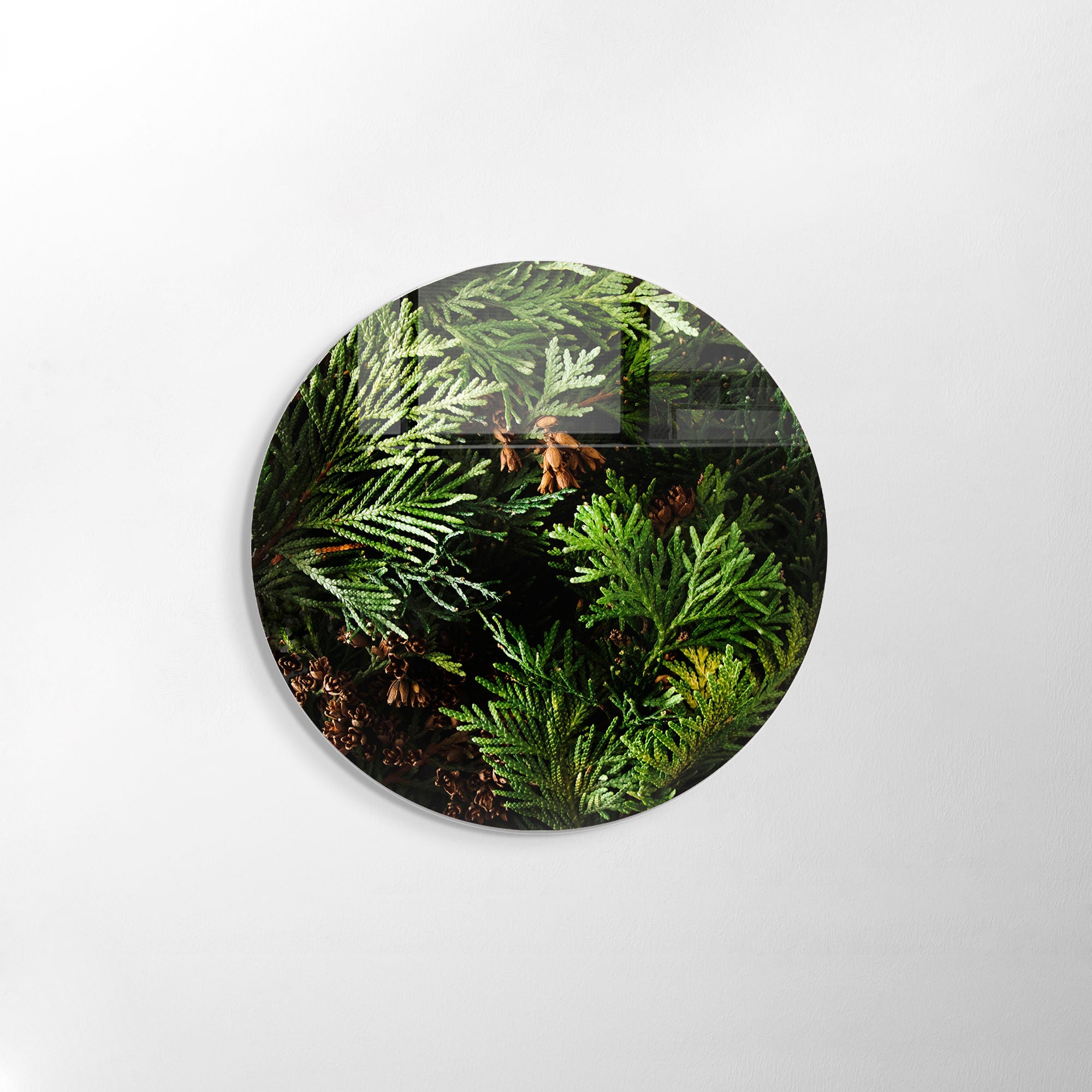 Pintura Decorativa em Vidro Temperado Multicolor - 60cm de Diâmetro, Espessura 4mm