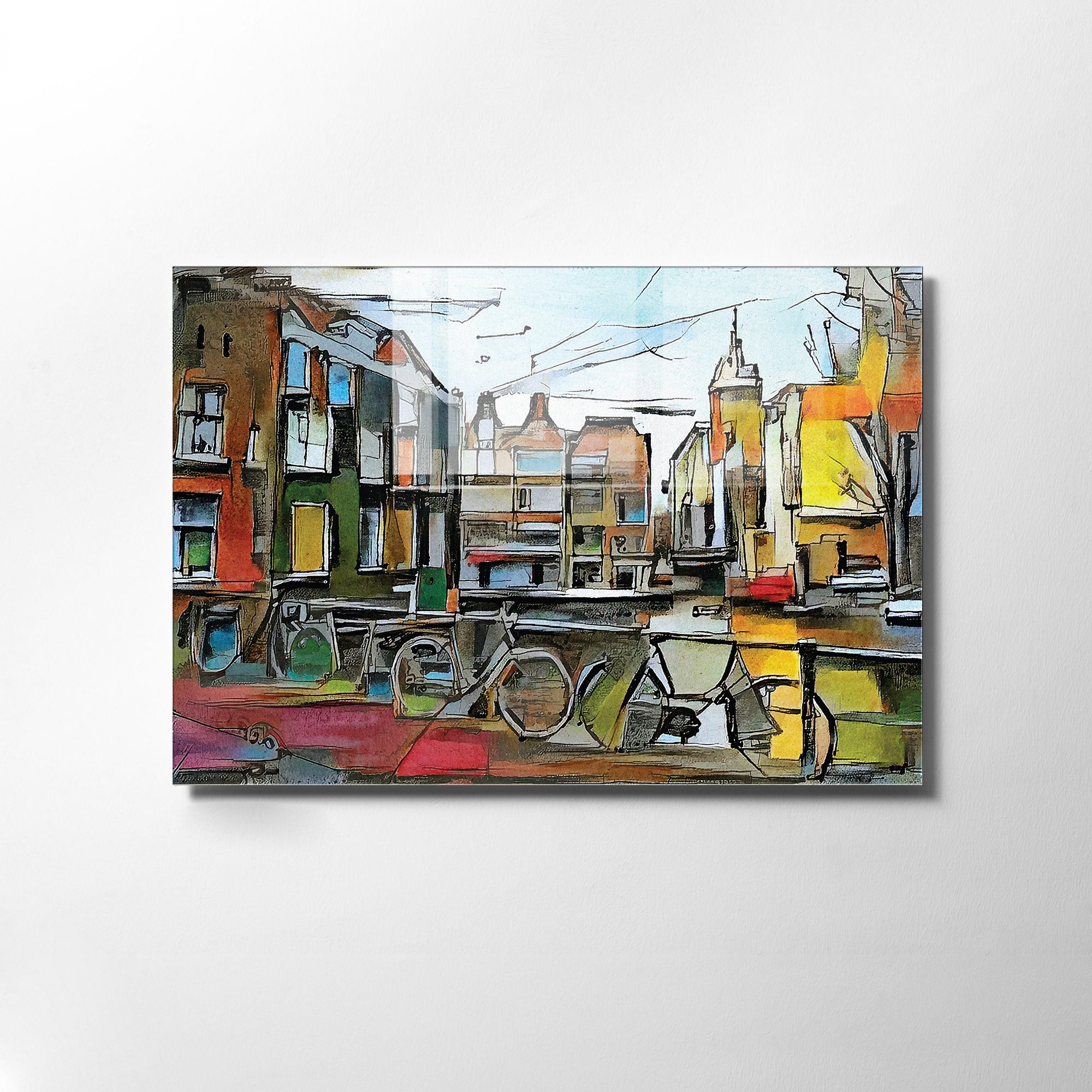 Quadro Decorativo em Vidro Temperado Multicolor 50x70cm - Arte Moderna para Transformar o Seu Espaço