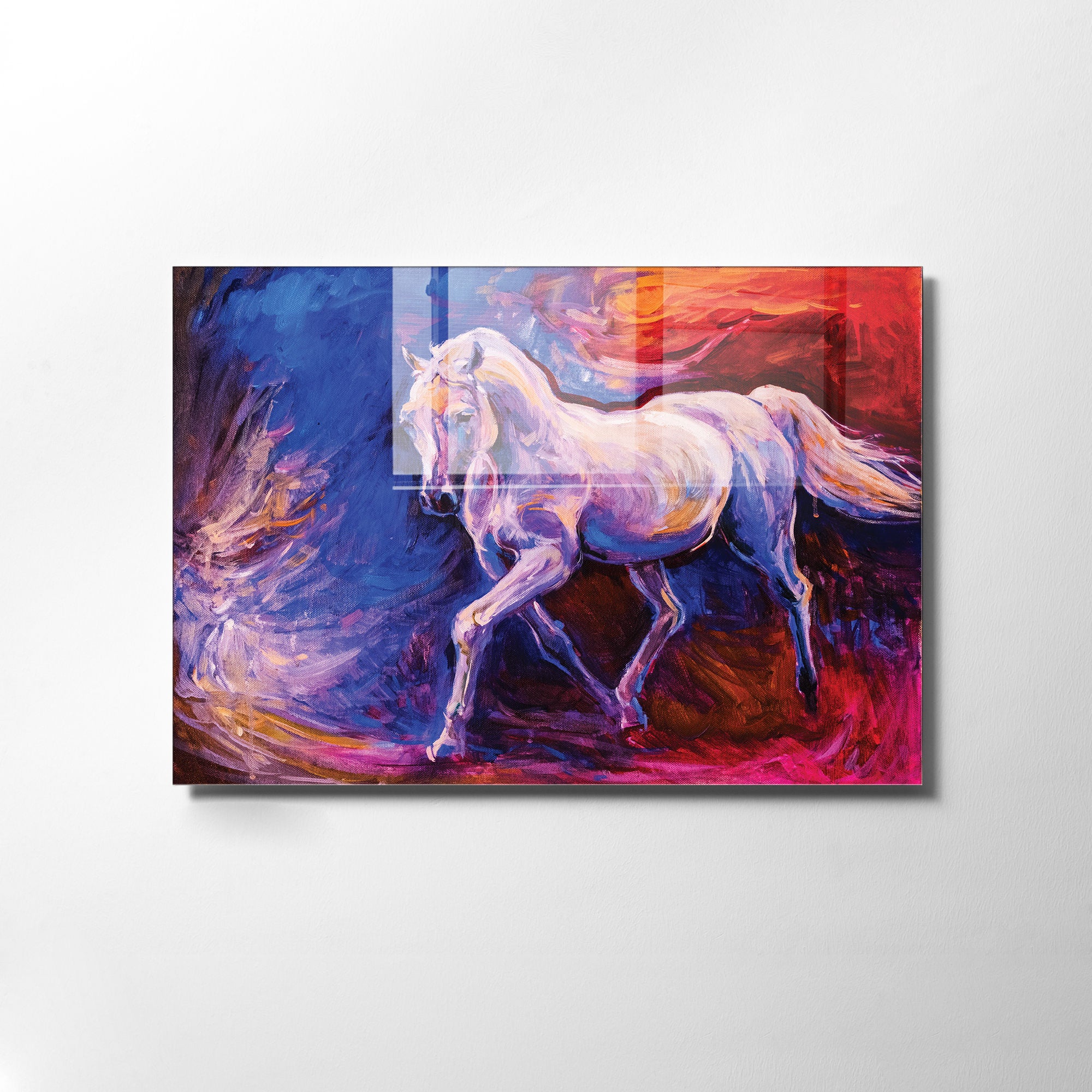 Quadro Decorativo em Vidro Temperado Multicolor 45x65cm - Arte Moderna para Transformar o Seu Espaço