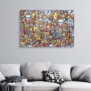 Quadro Decorativo em Vidro Temperado Multicolor 70x100cm - Arte Moderna para Transformar o Seu Espaço