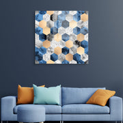 Quadro Decorativo em Vidro Temperado Multicolor 60x60cm - Arte Moderna para Transformar o Seu Espaço