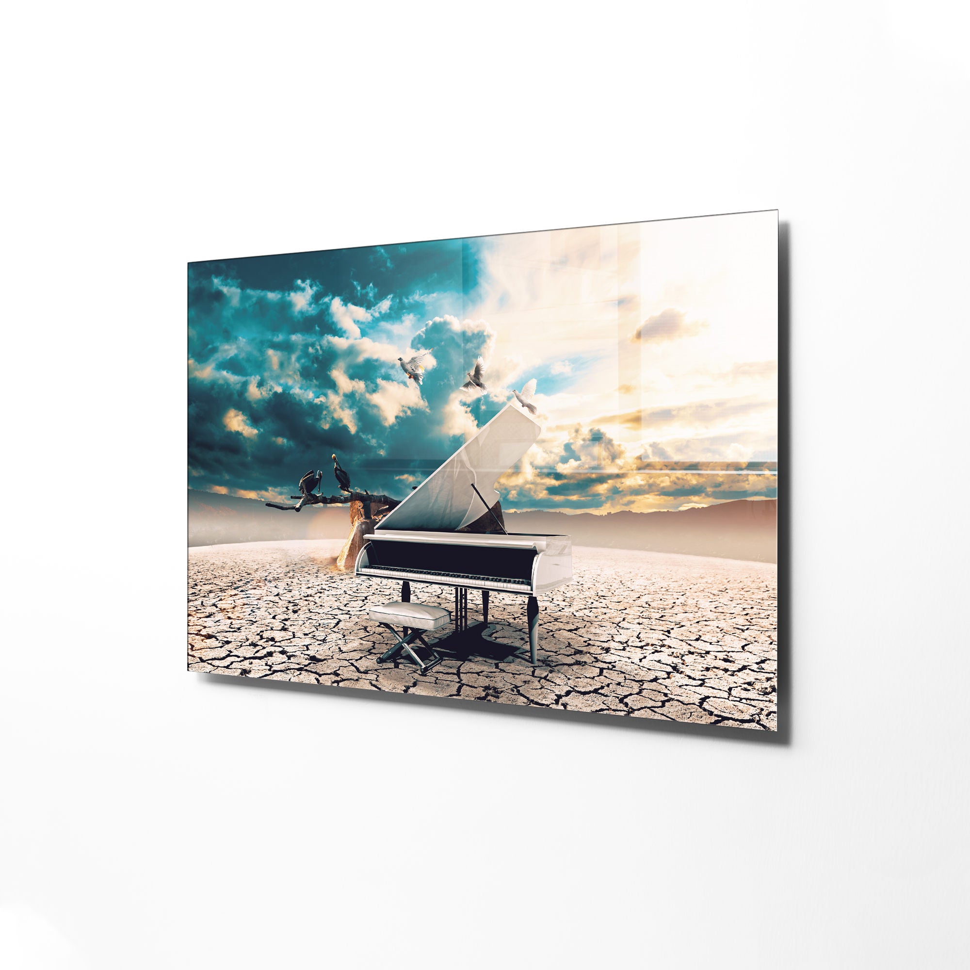 Quadro Decorativo em Vidro Temperado Multicolor 70x100cm - Arte Moderna para Transformar o Seu Espaço