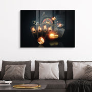 Quadro Decorativo em Vidro Temperado Multicolor 30x45cm - Arte Moderna para Decoração de Interiores