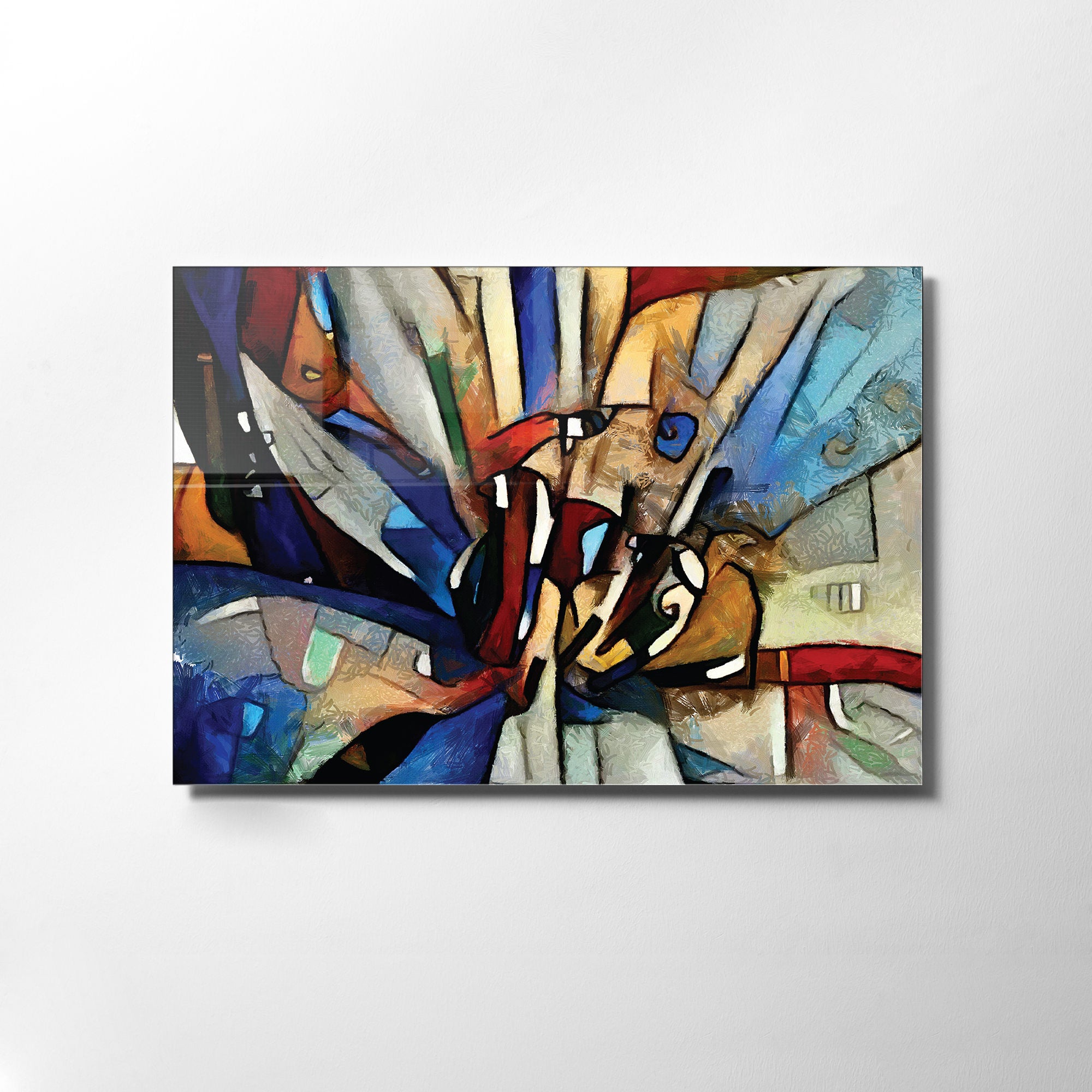 Quadro Decorativo em Vidro Temperado Multicolor 50x70cm - Arte Moderna para Transformar o Seu Espaço