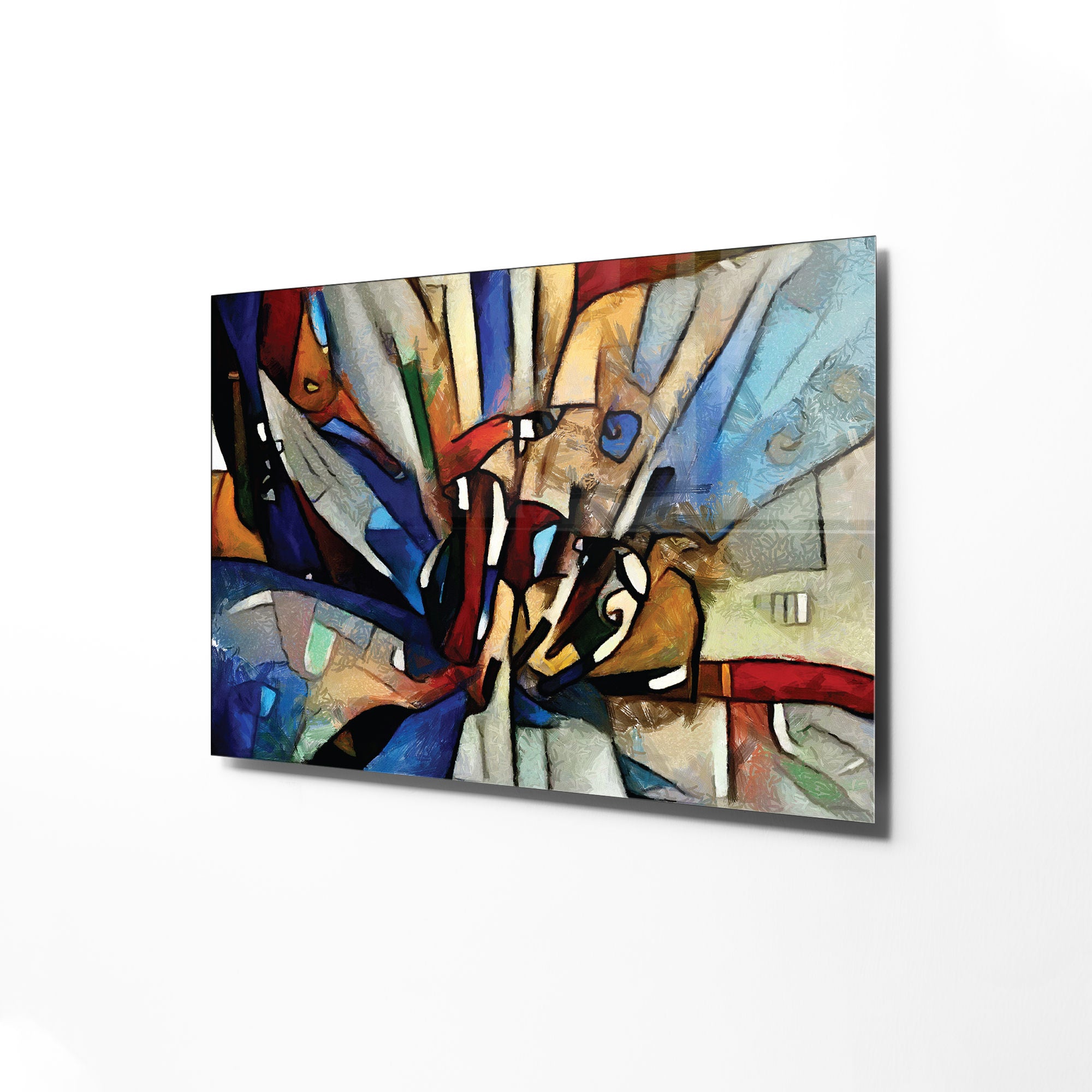 Quadro Decorativo em Vidro Temperado Multicolor 50x70cm - Arte Moderna para Transformar o Seu Espaço