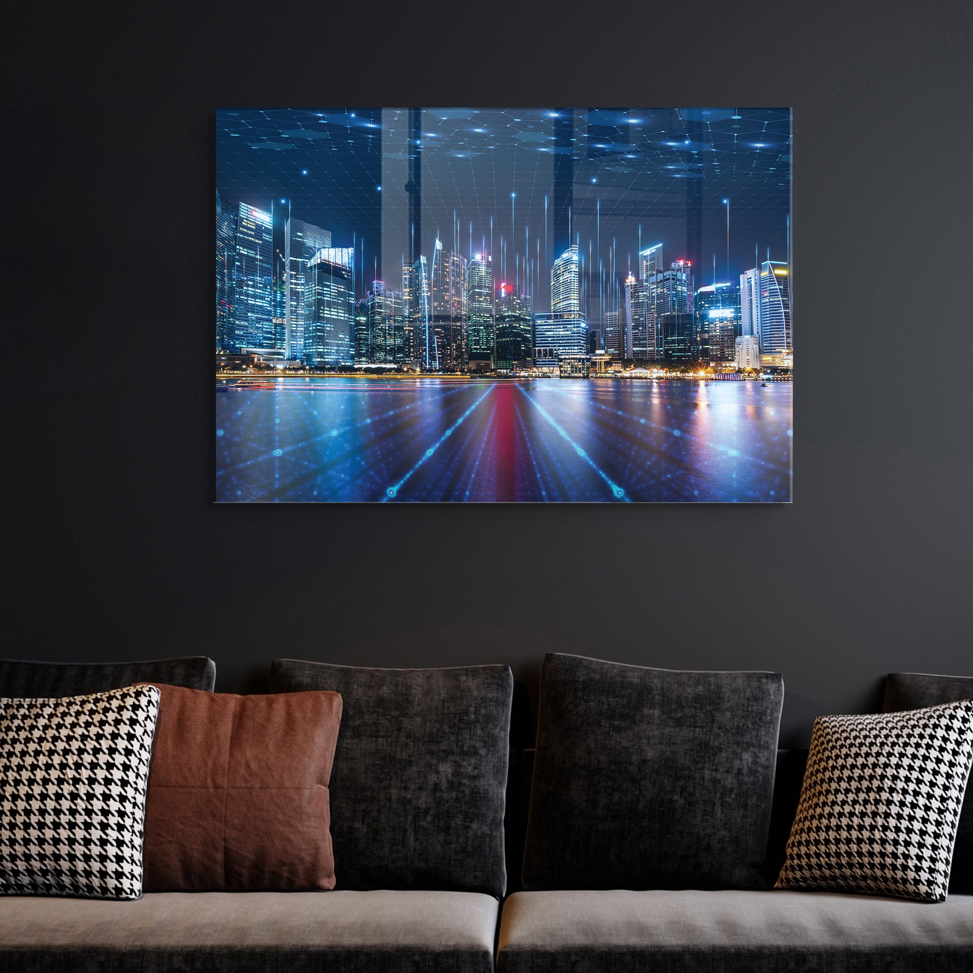 Quadro Decorativo em Vidro Temperado Multicolor 50x70cm - Arte Moderna para Transformar o Seu Espaço