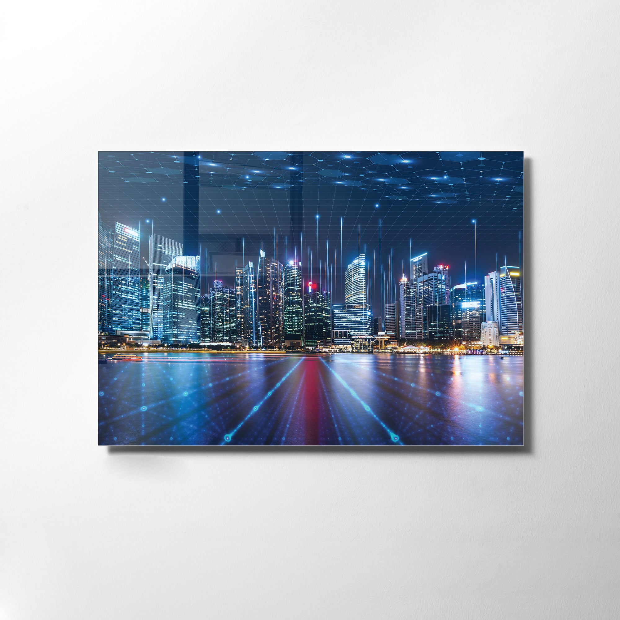 Quadro Decorativo em Vidro Temperado Multicolor 30x45cm - Arte Moderna para Decoração de Interiores