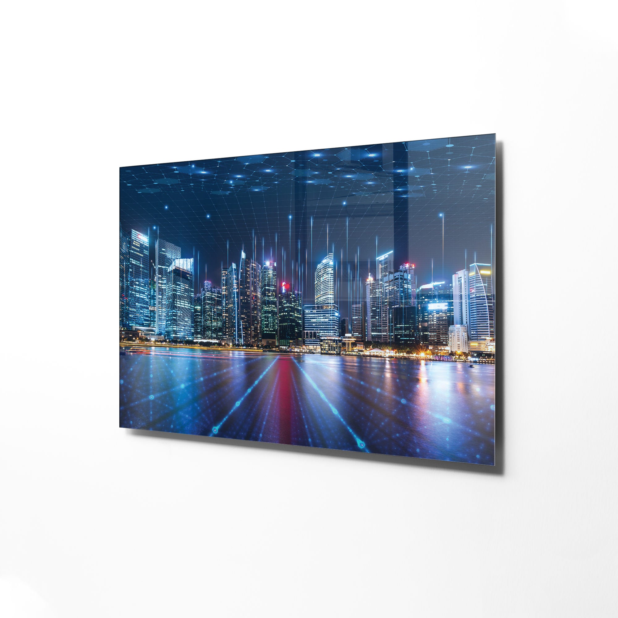 Quadro Decorativo em Vidro Temperado Multicolor 30x45cm - Arte Moderna para Decoração de Interiores