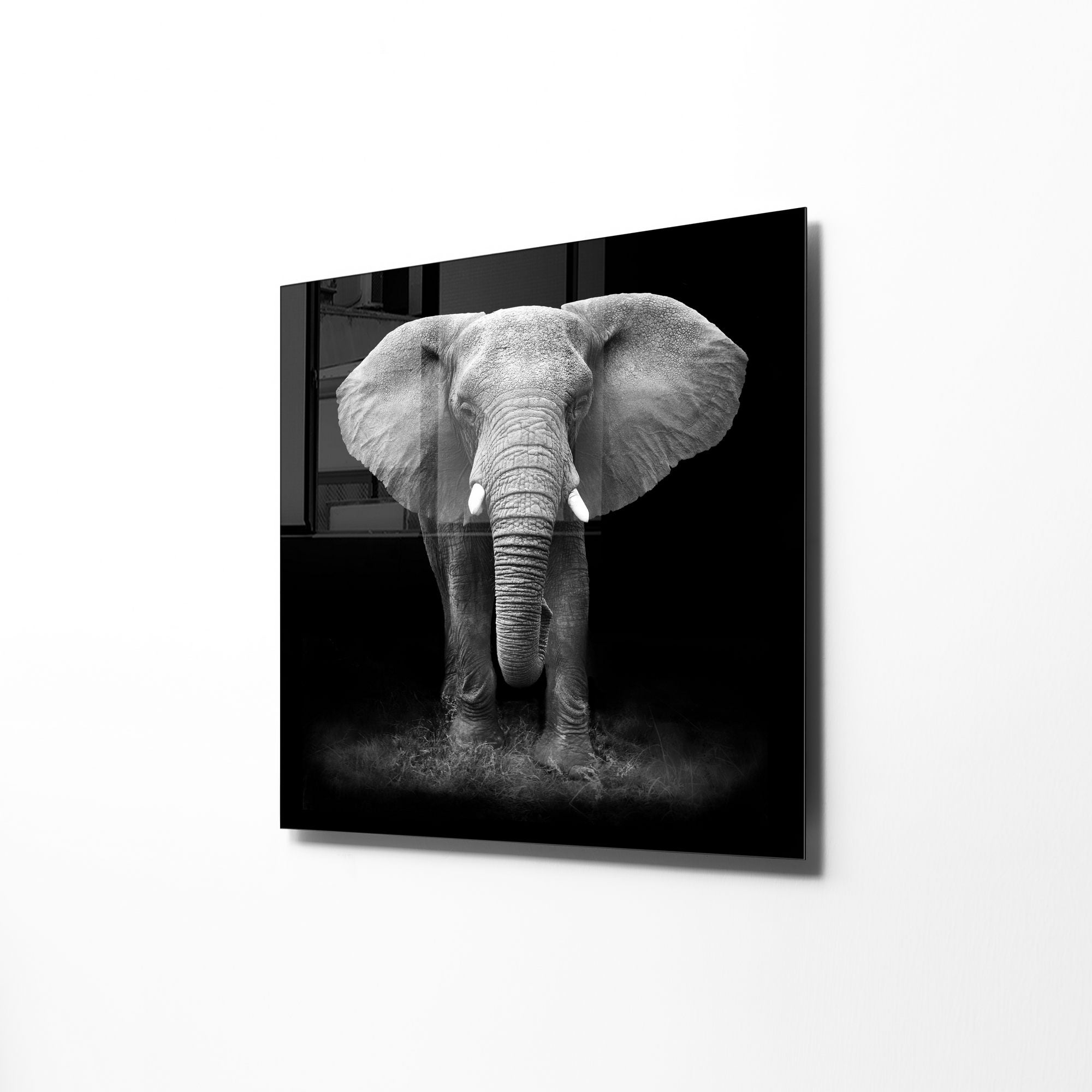 Pintura Decorativa em Vidro Temperado Multicolor 40x40cm - Arte Moderna para Decoração de Interiores