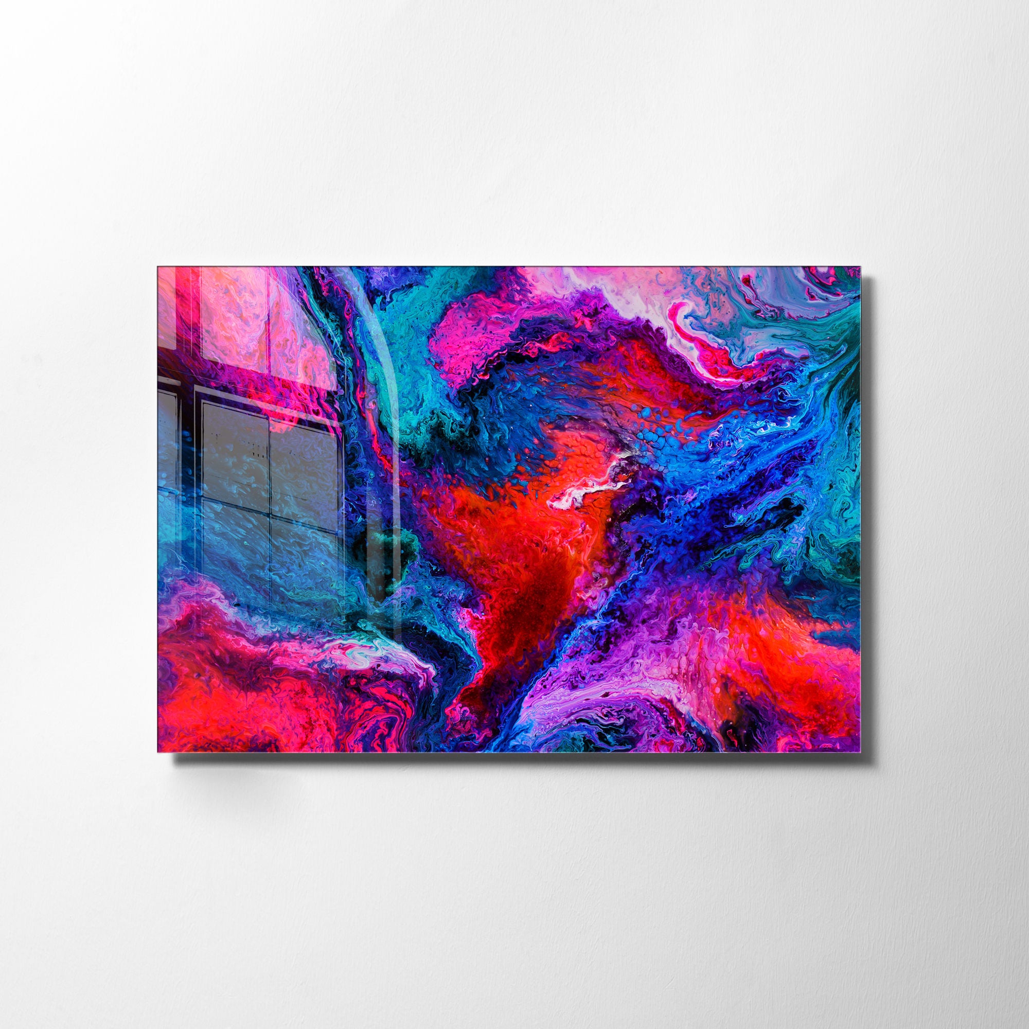 Quadro Decorativo em Vidro Temperado Multicolor 70x100cm - Arte Moderna para Transformar o Seu Espaço