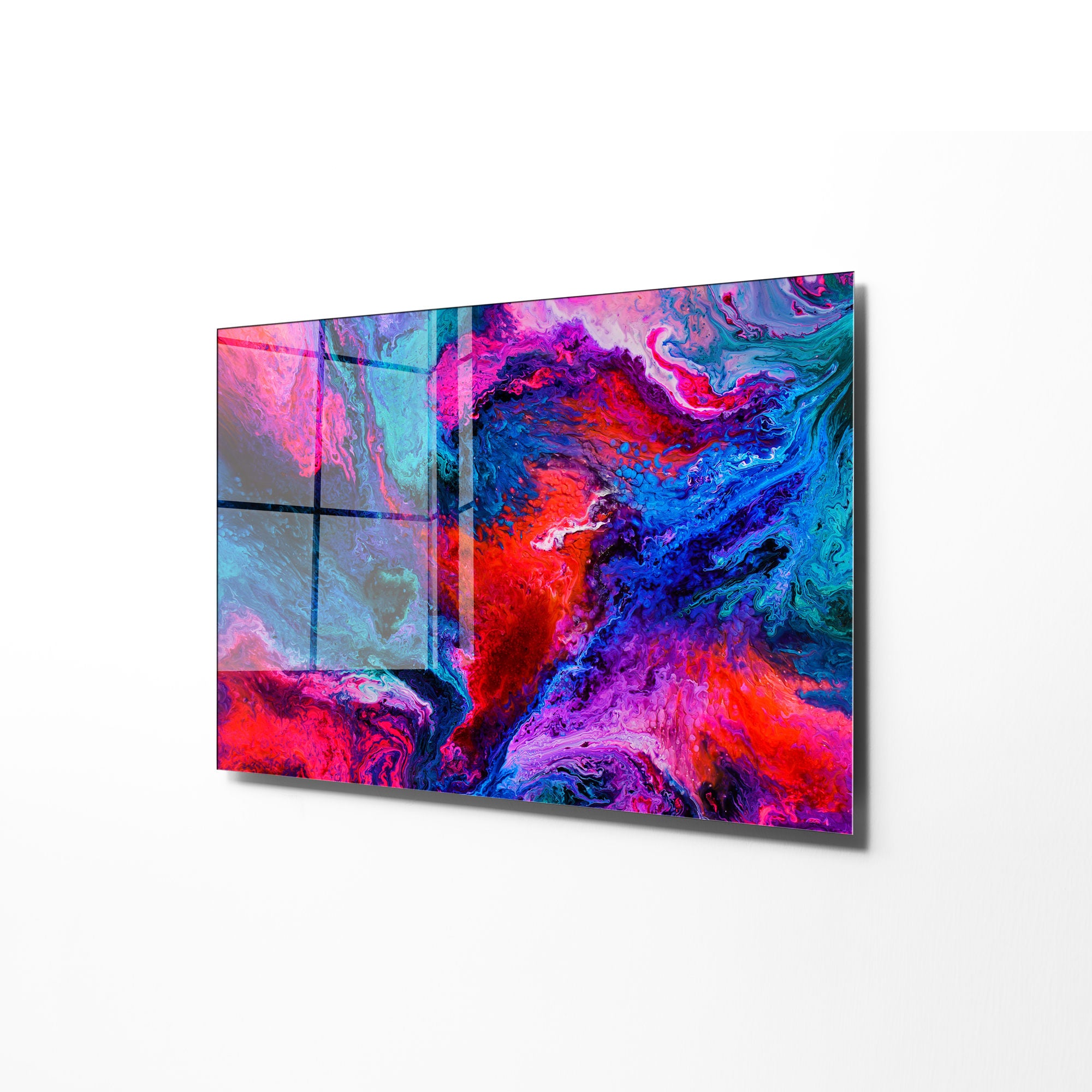Quadro Decorativo em Vidro Temperado Multicolor 45x65cm - Arte Moderna para Transformar o Seu Espaço