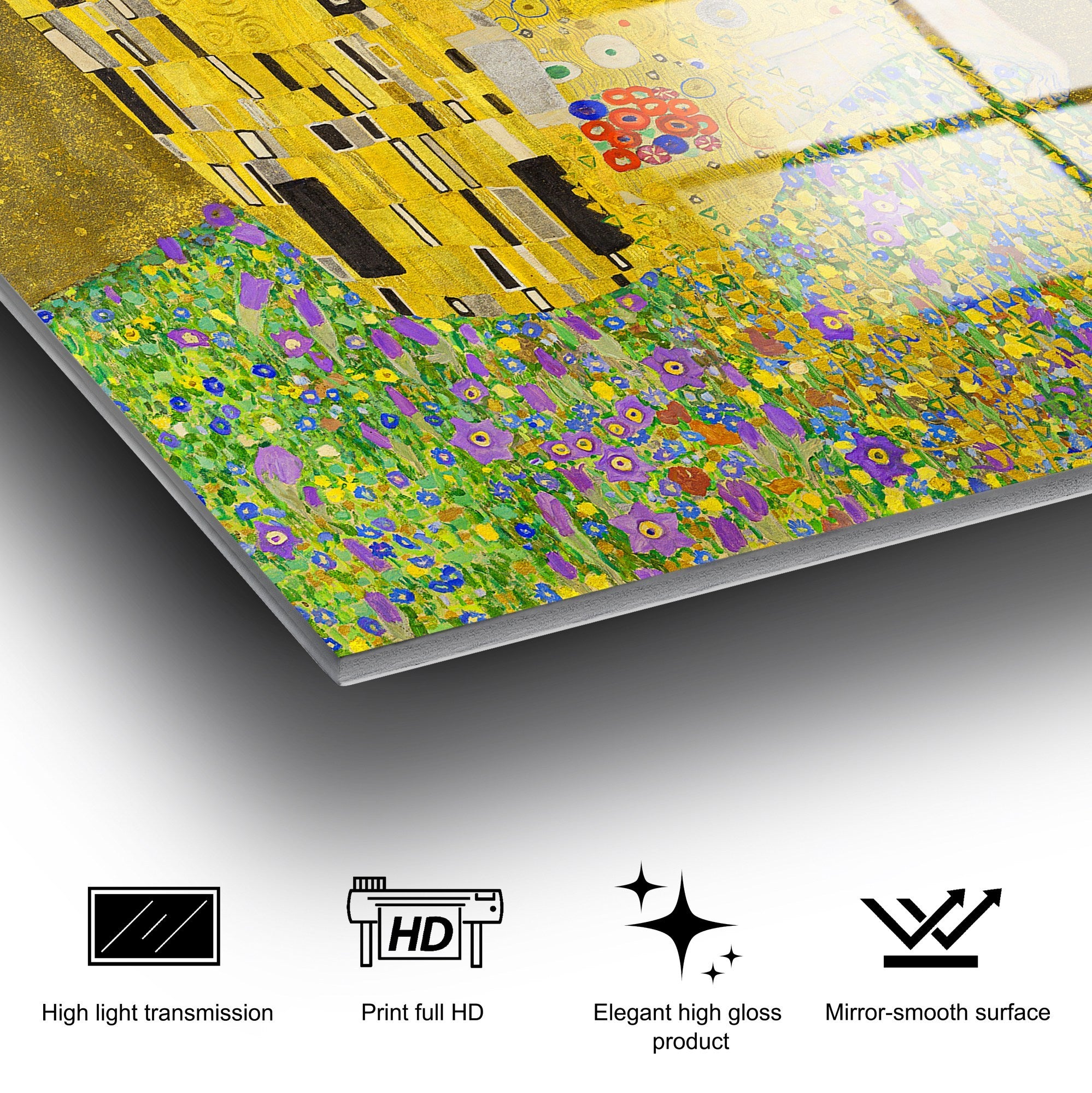 Arte Decorativa em Vidro Temperado UV-038 - Pintura Multicolor 50x70cm - Qualidade Premium 4mm