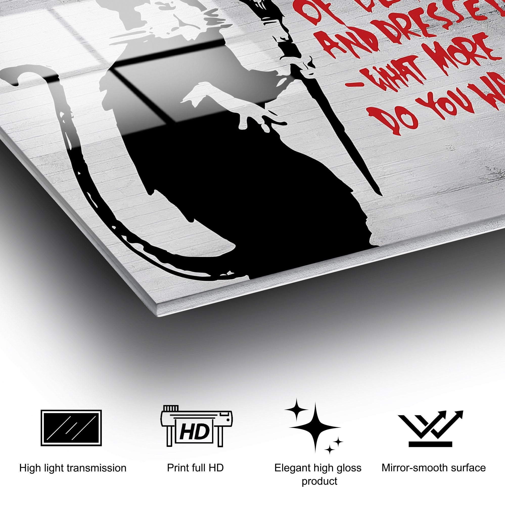 Arte Decorativa em Vidro Temperado UV-035 - Pintura Multicolor 30x45cm - Qualidade Premium 4mm