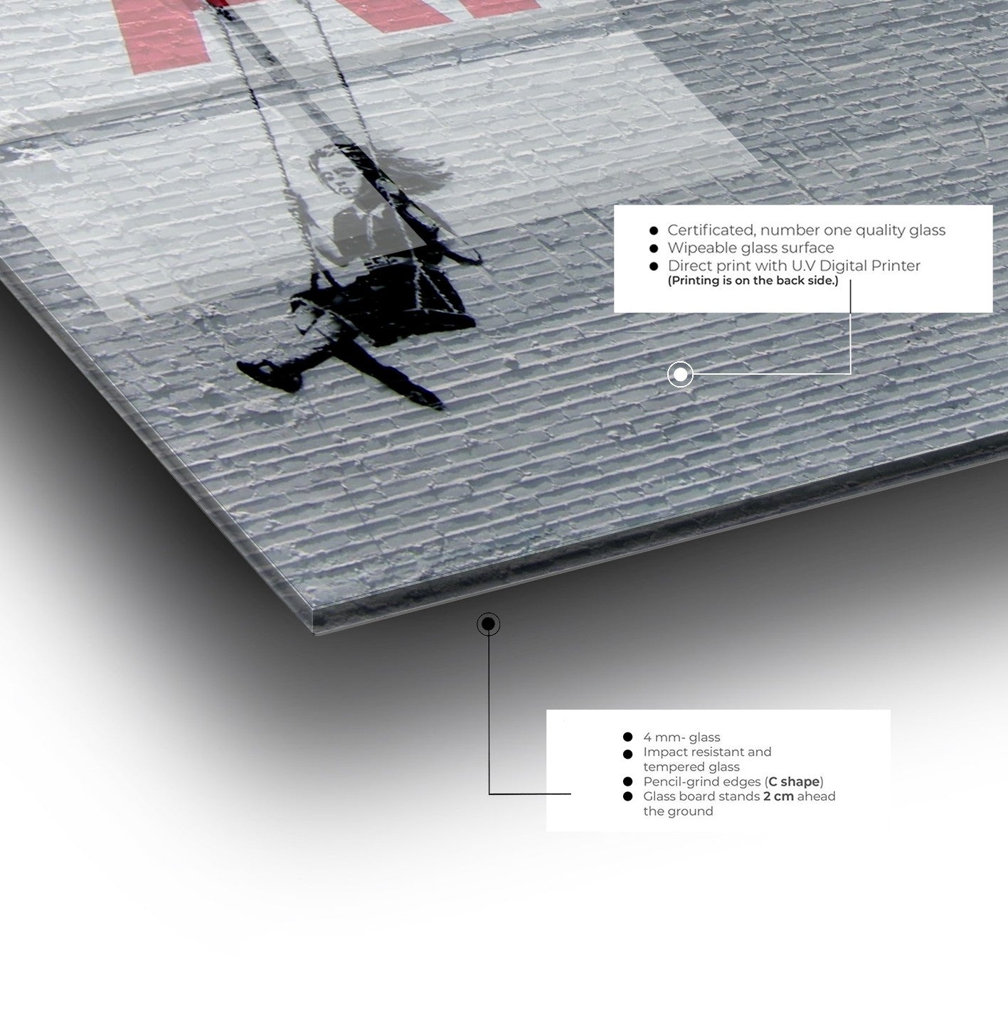 Quadro Decorativo em Vidro Temperado Multicolor 70x100cm - Arte Moderna para Transformar o Seu Espaço