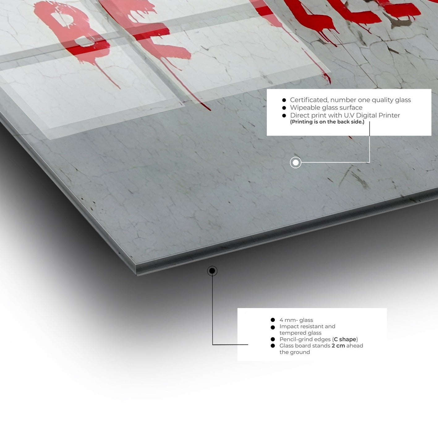 Quadro Decorativo em Vidro Temperado Multicolor 70x100cm - Arte Moderna para Transformar o Seu Espaço