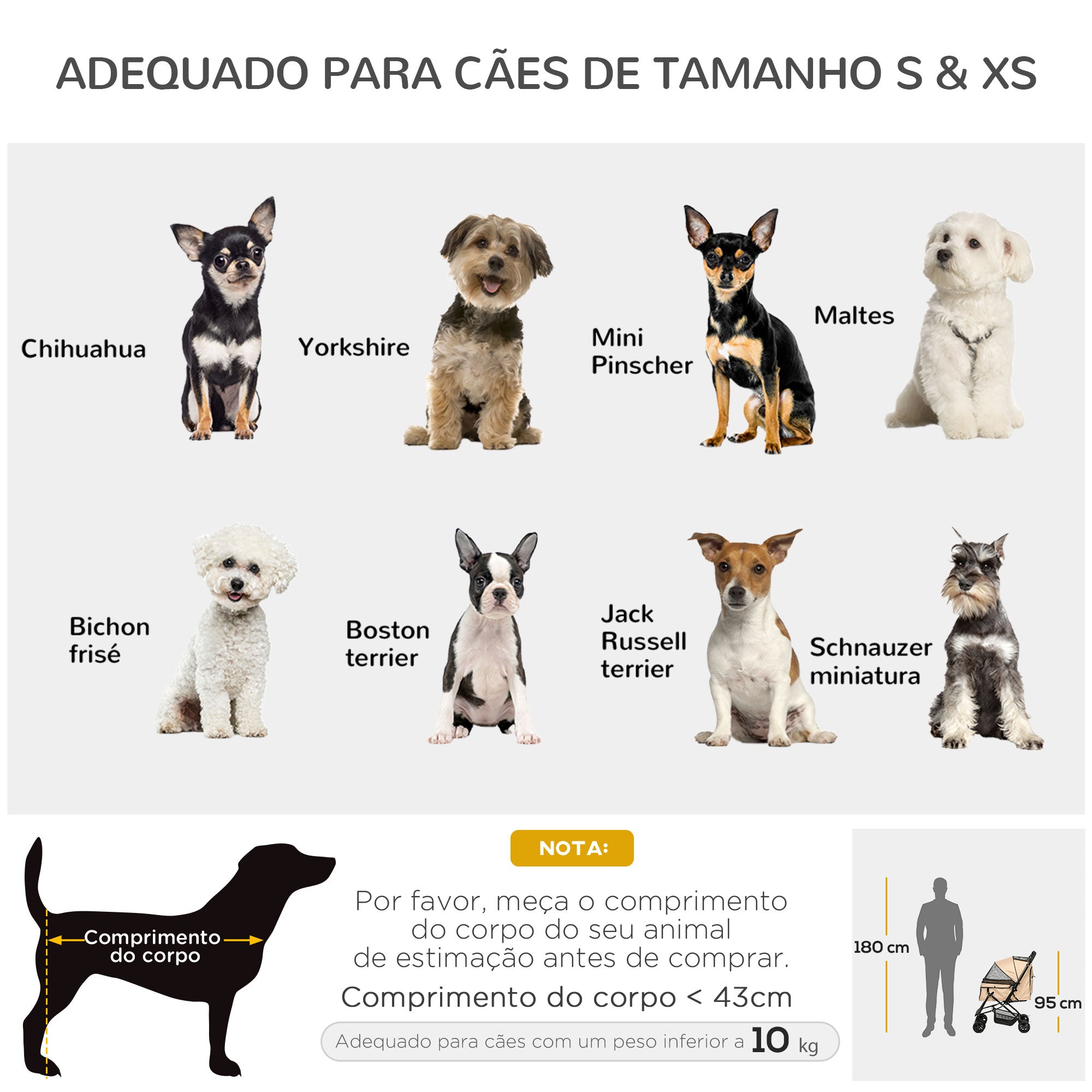Carrinho para Animais de Estimação Dobrável Marrom Claro 76,5x52x95 cm