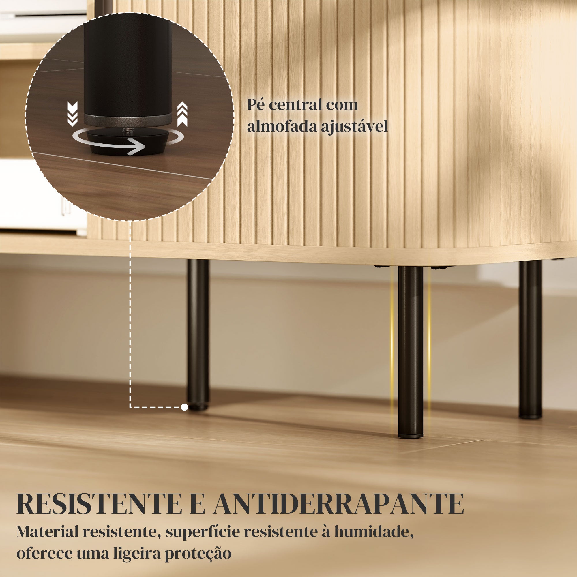 Móvel de TV Vintage com 2 Portas de Correr 120x40x55 cm - Carvalho e Preto