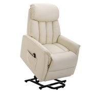 Poltrona Reclinável com Elevador Elétrico 80x94x104 cm - Creme