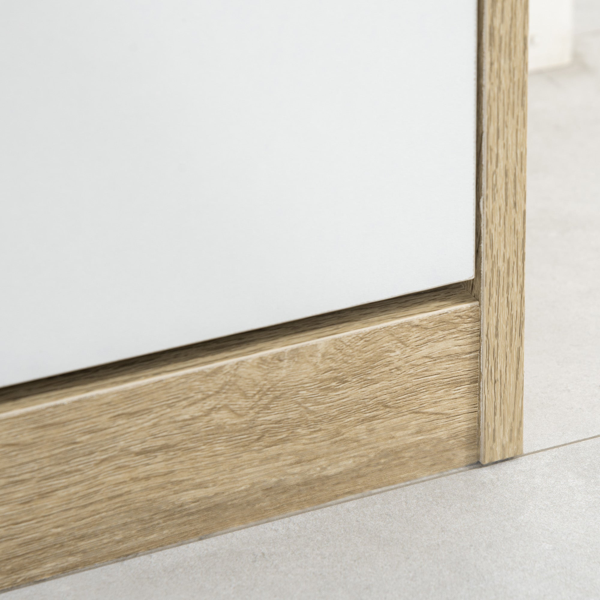 Sapateira de Madeira – 62,5x26x81cm – Cor Natural e Branco – MDF