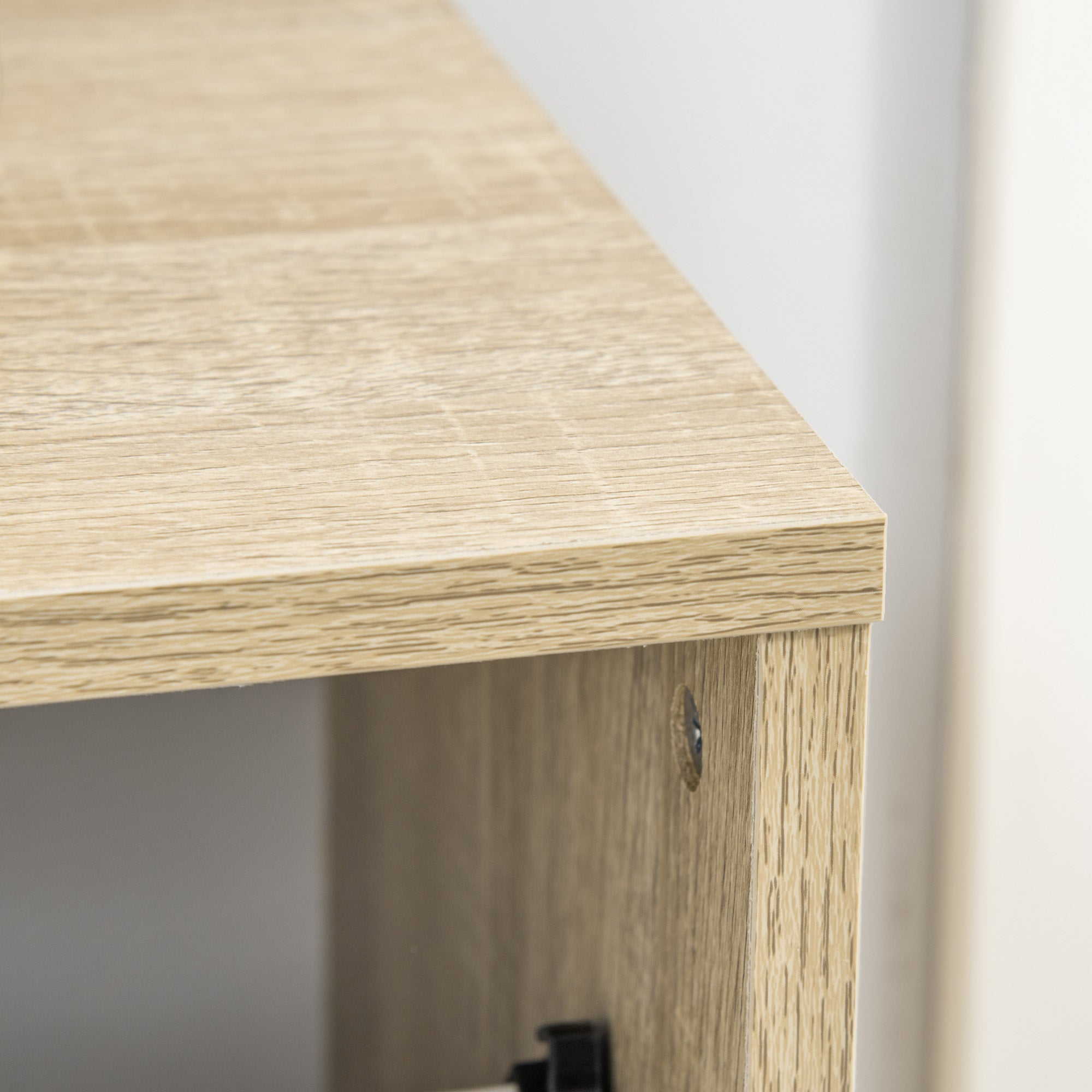 Sapateira de Madeira – 62,5x26x81cm – Cor Natural e Branco – MDF