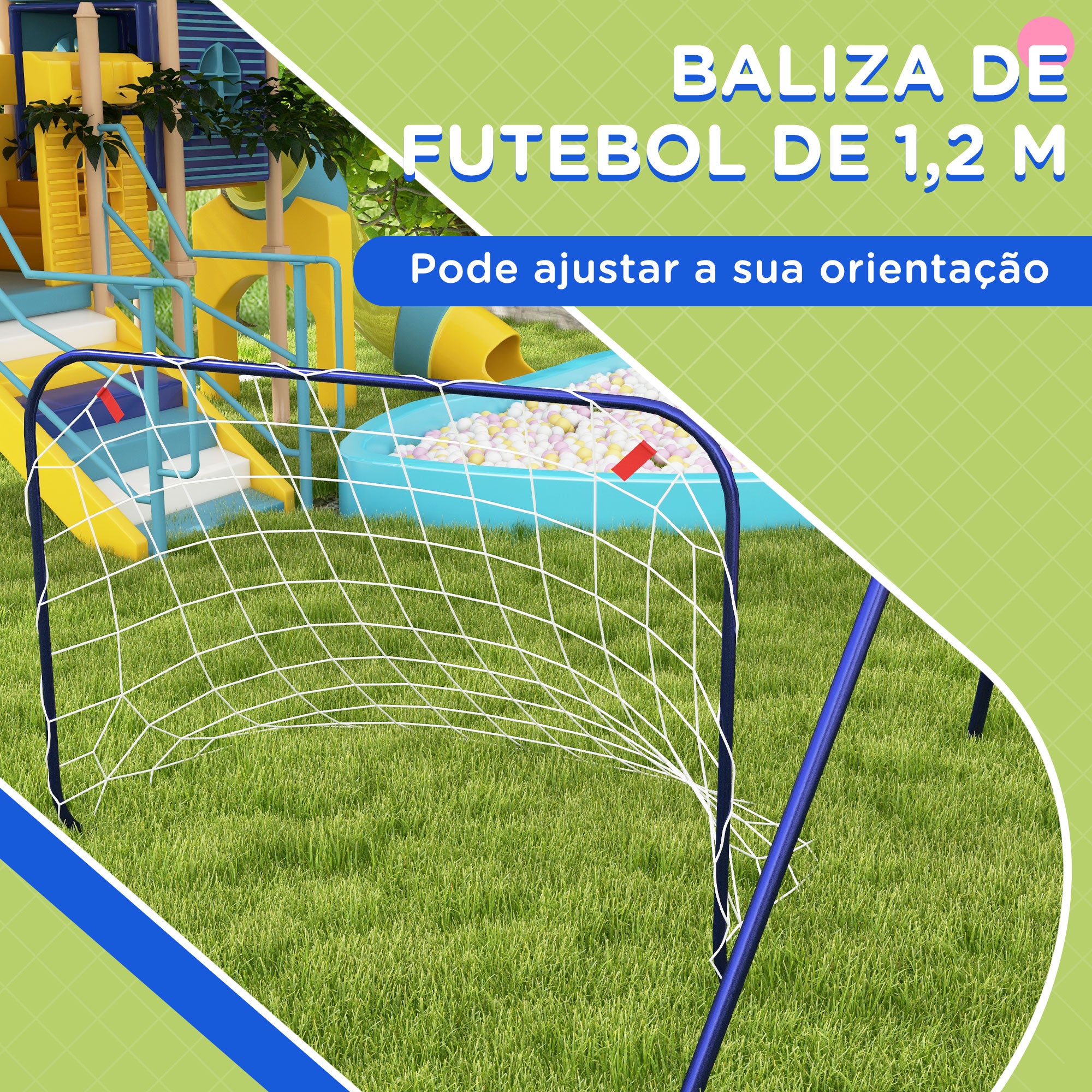 Baloiço Infantil 3 em 1 Multicor 195x154x220 cm