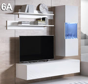 Conjunto de móveis Leiko 6A branco (1,6m)