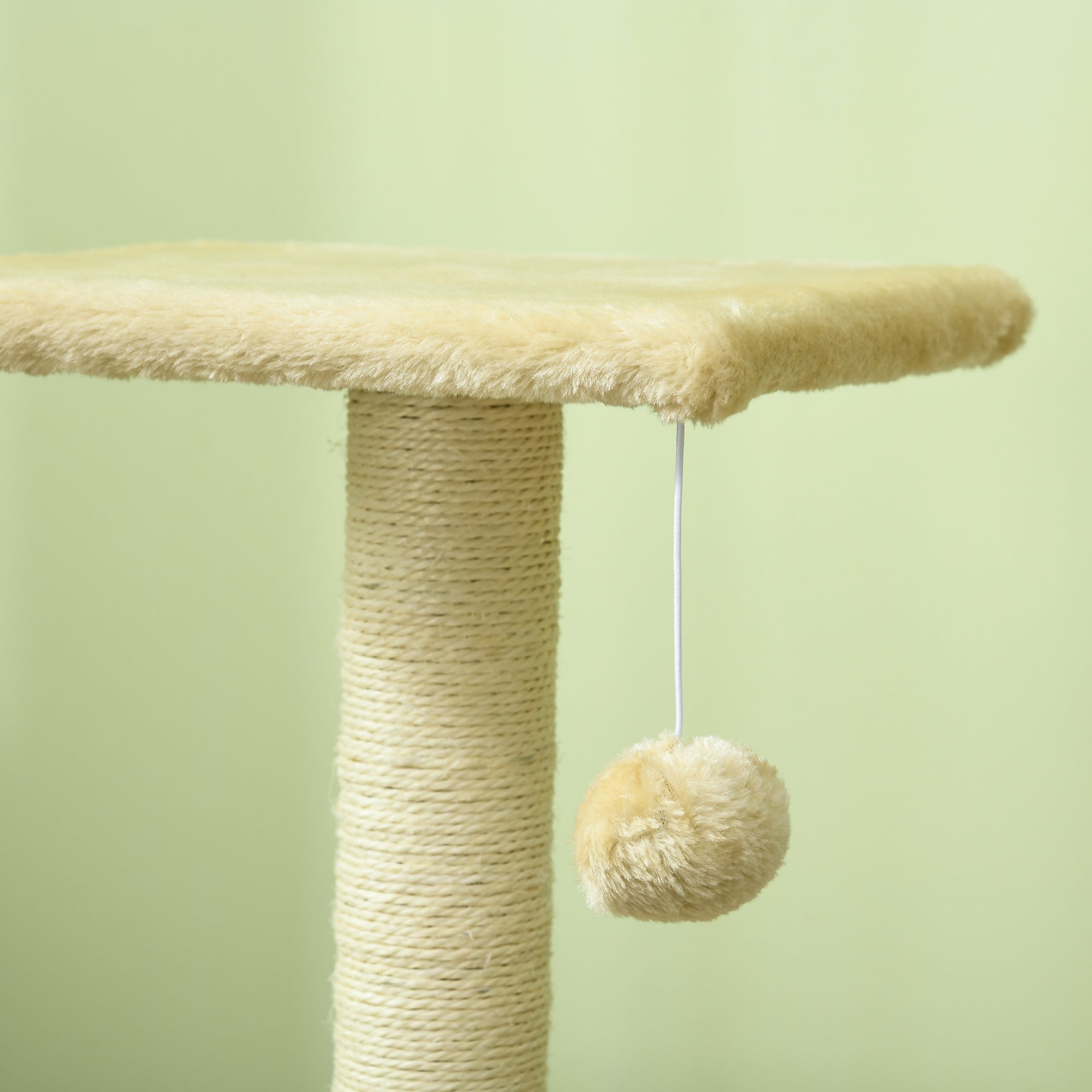 Arranhador para Gatos Médio 3 Níveis - Creme e Bege 40x35x72 cm