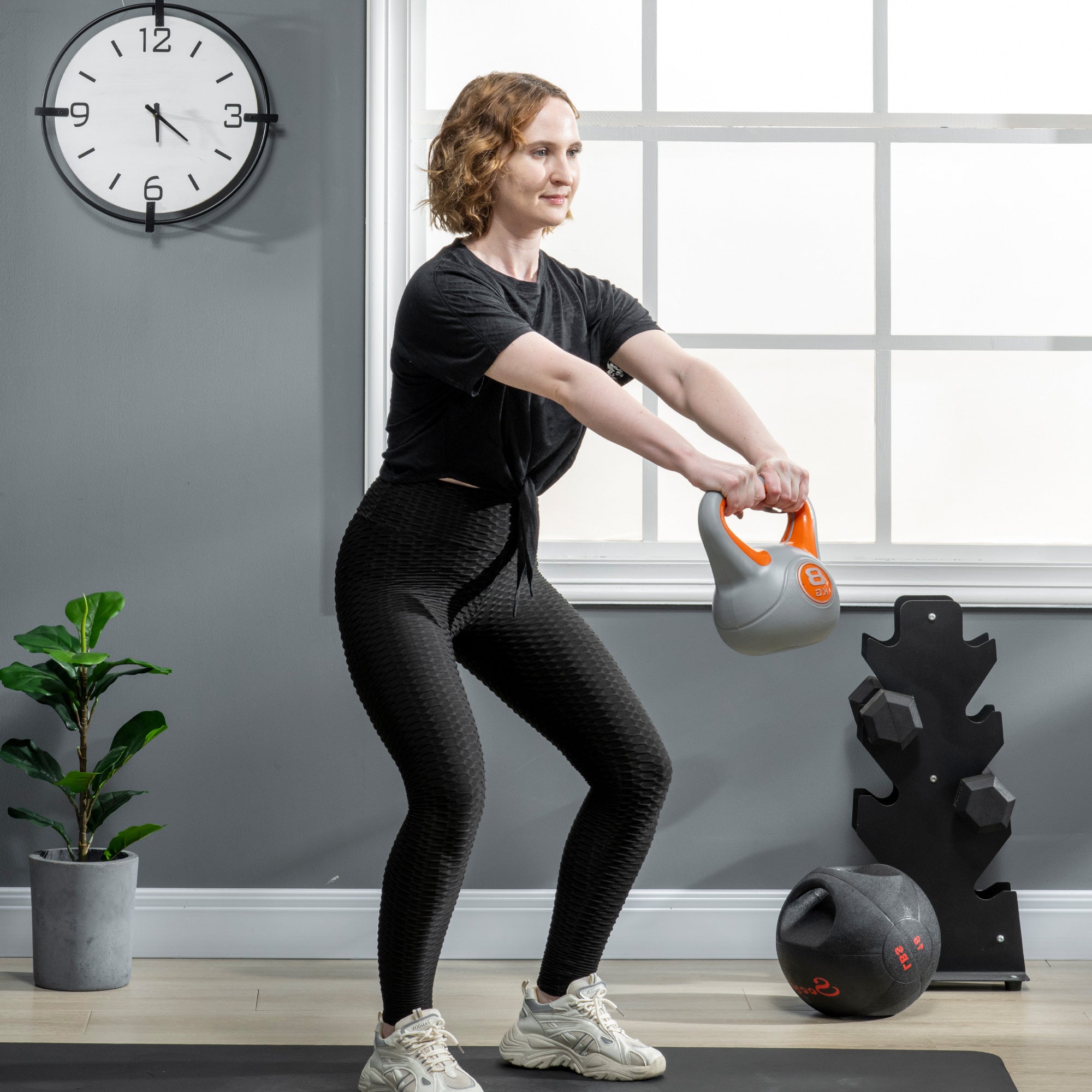 Kettlebell 8kg Laranja 20x14x24cm