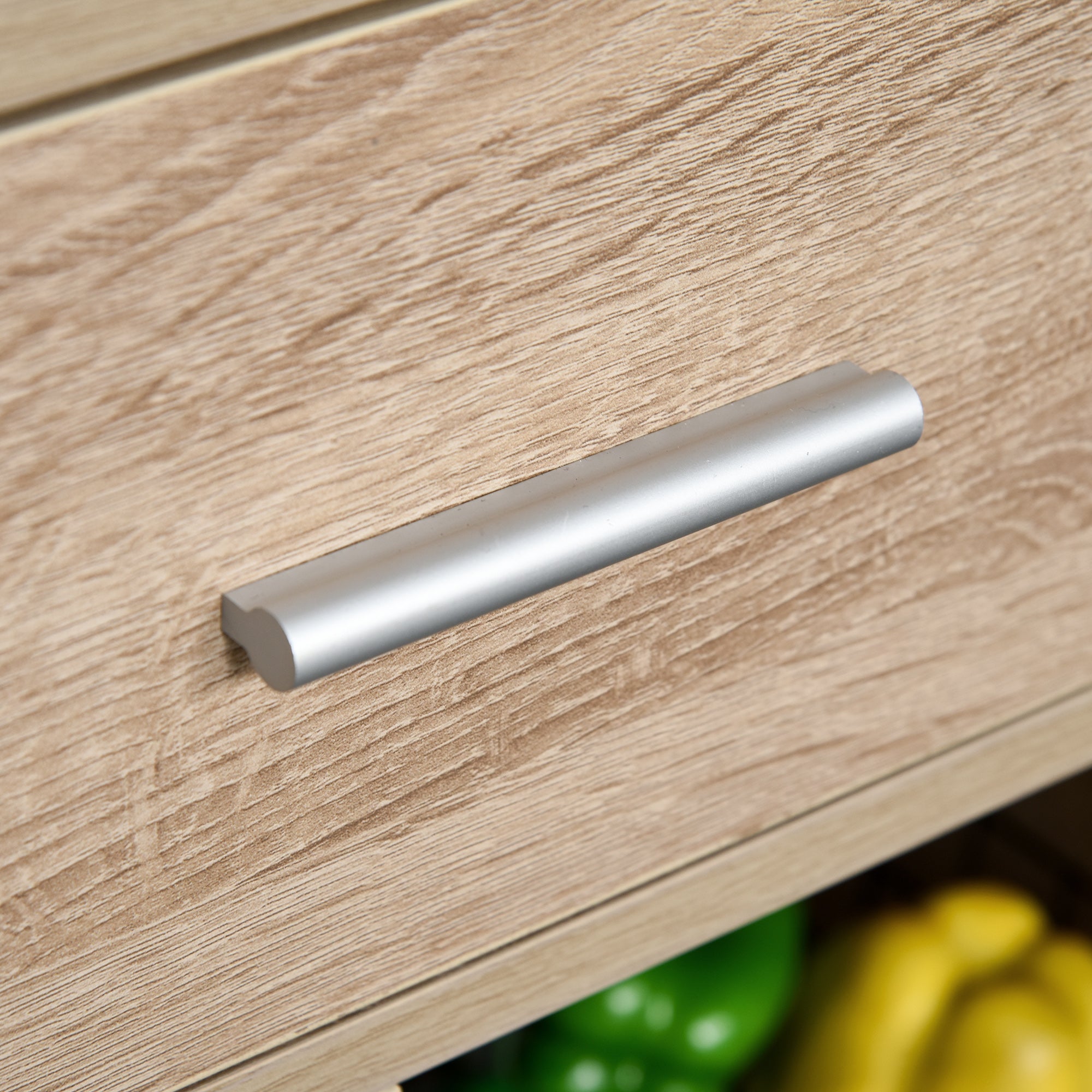 Carrinho de Cozinha para Micro-ondas 60x40x108 cm em Carvalho