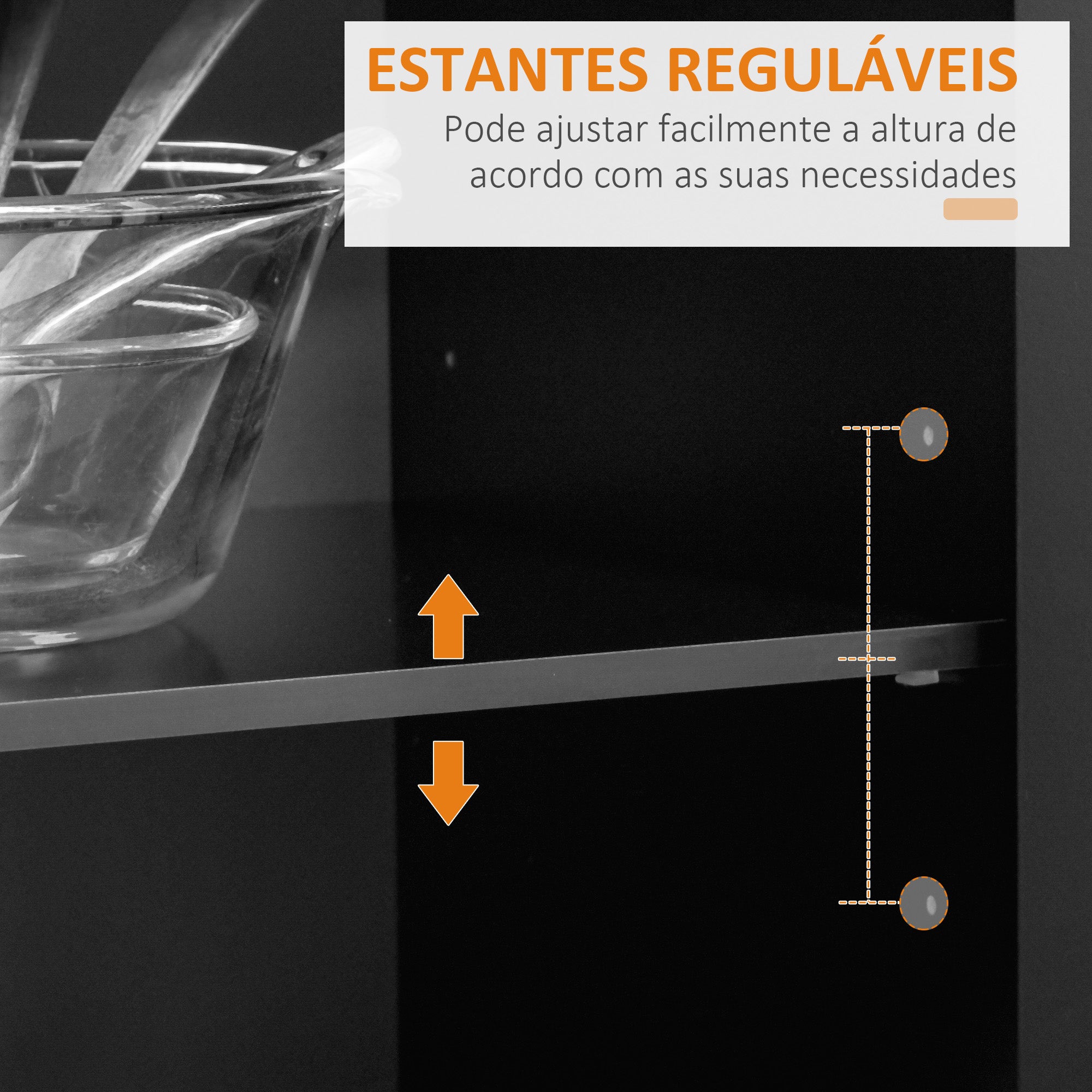 Carrinho de Cozinha 104x46x91 cm Preto - Organizador de Cozinha com Gavetas e Rodas